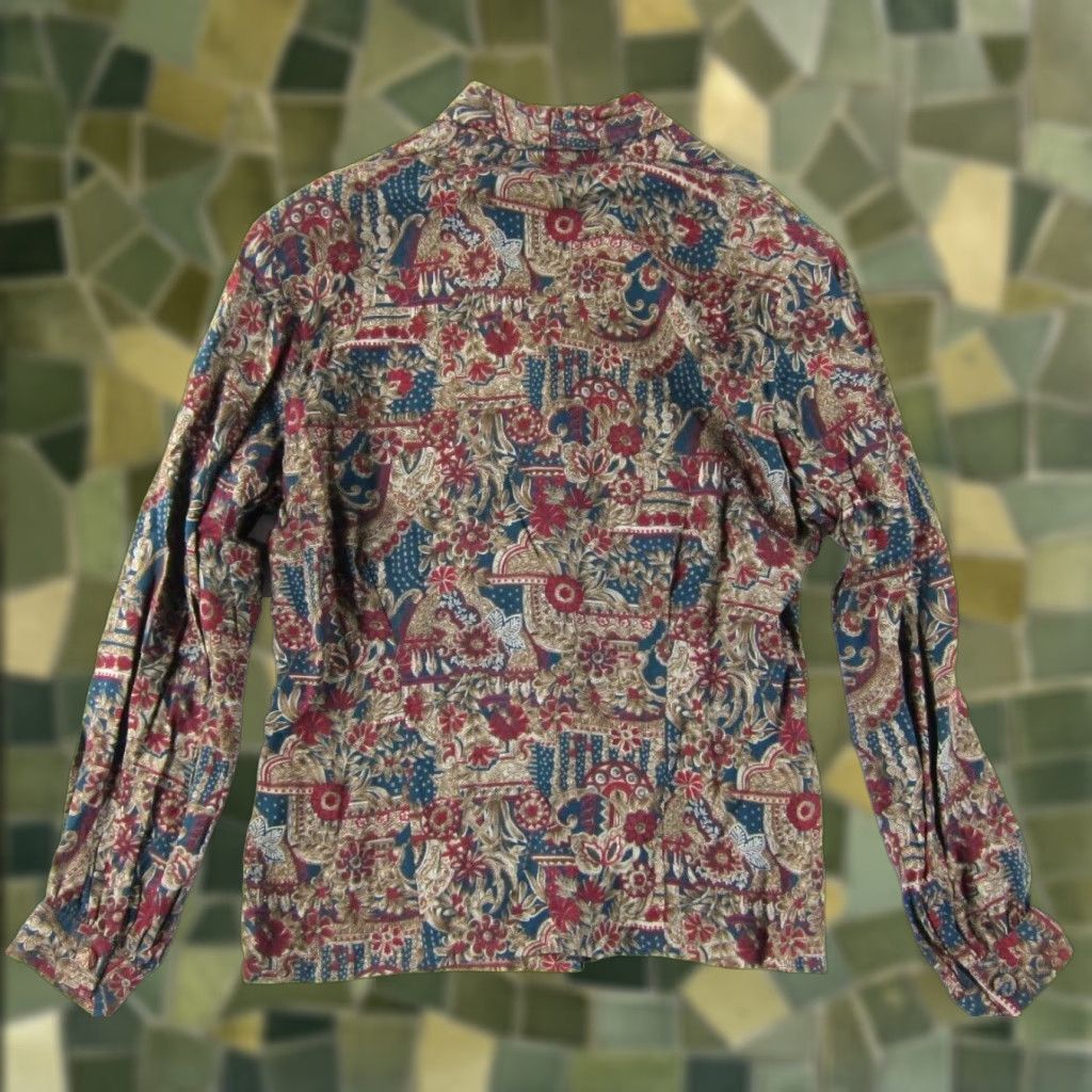 Pendleton VTG Pendleton Blouse Shirt Green 6/M Floral Long Sleeve V-Neck Buttoned Casual Womens Vintage Size M / US 6-8 / IT 42-44 - 1 Thumbnail