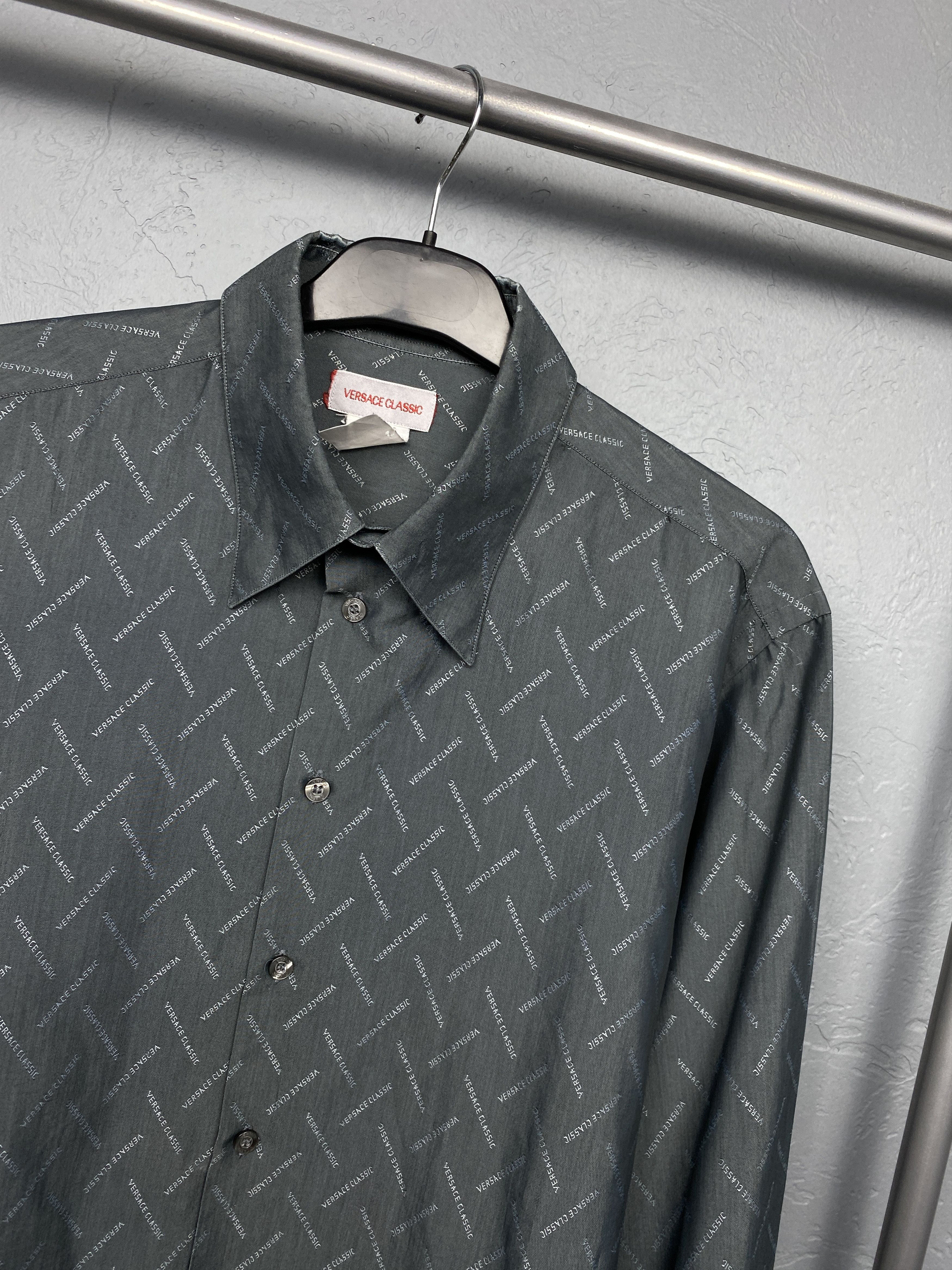 Versace Versace Classic Vintage Mens Long Sleeve Shirt Size US L / EU 52-54 / 3 - 2 Thumbnail