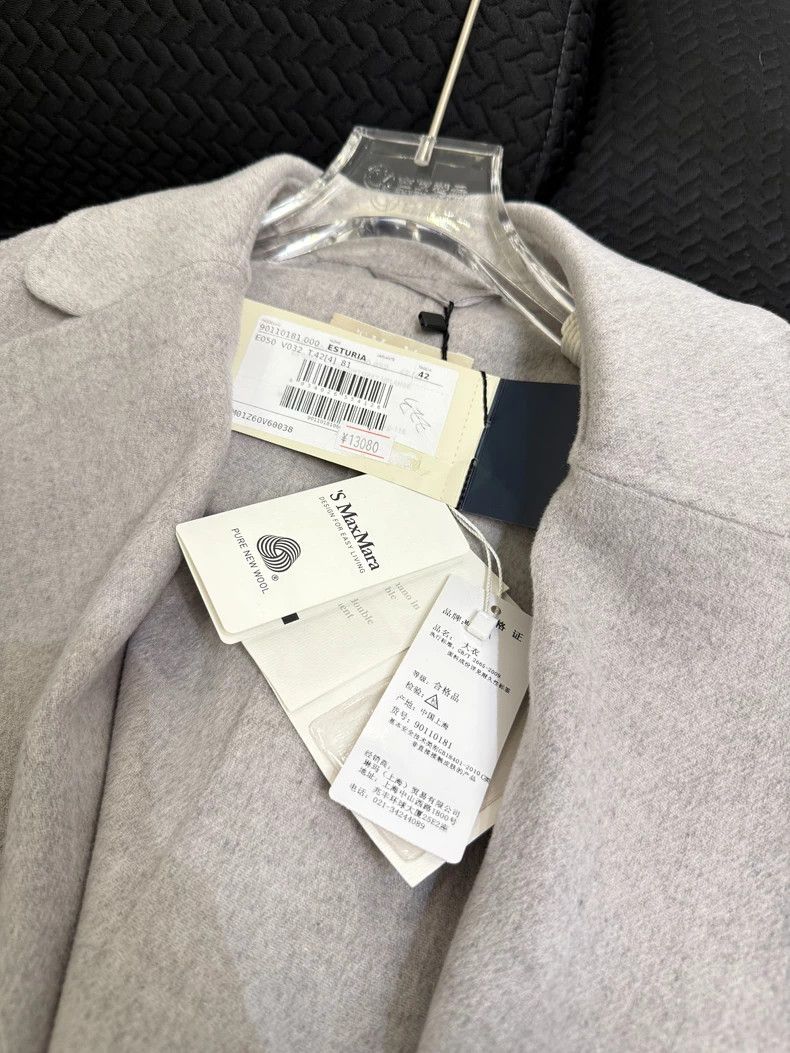 Max Mara Max Mara Grey cashmere coat Size L / US 10 / IT 46 - 3 Thumbnail