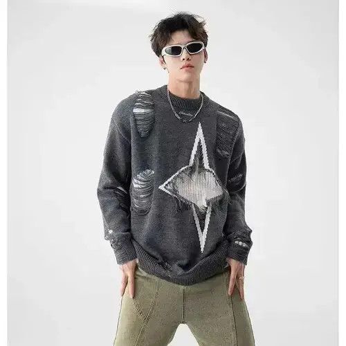 Ring Of Fire Vintage Star Fringe Hole-breaking Pullover Size US S / EU 44-46 / 1 - 4 Thumbnail