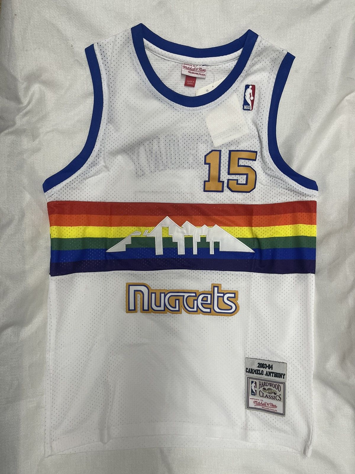 CARMELO ANTHONY DENVER NUGGETS THROWBACK JERSEY