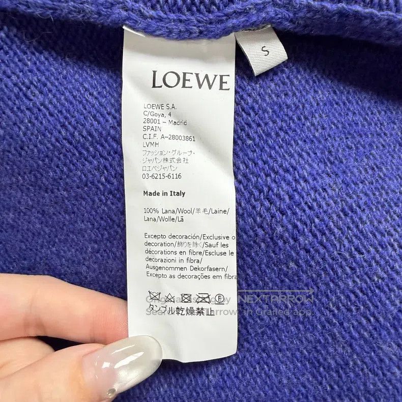 Loewe Loewe Navy blue gem logo wool sweater Size S / US 4 / IT 40 - 6 Thumbnail