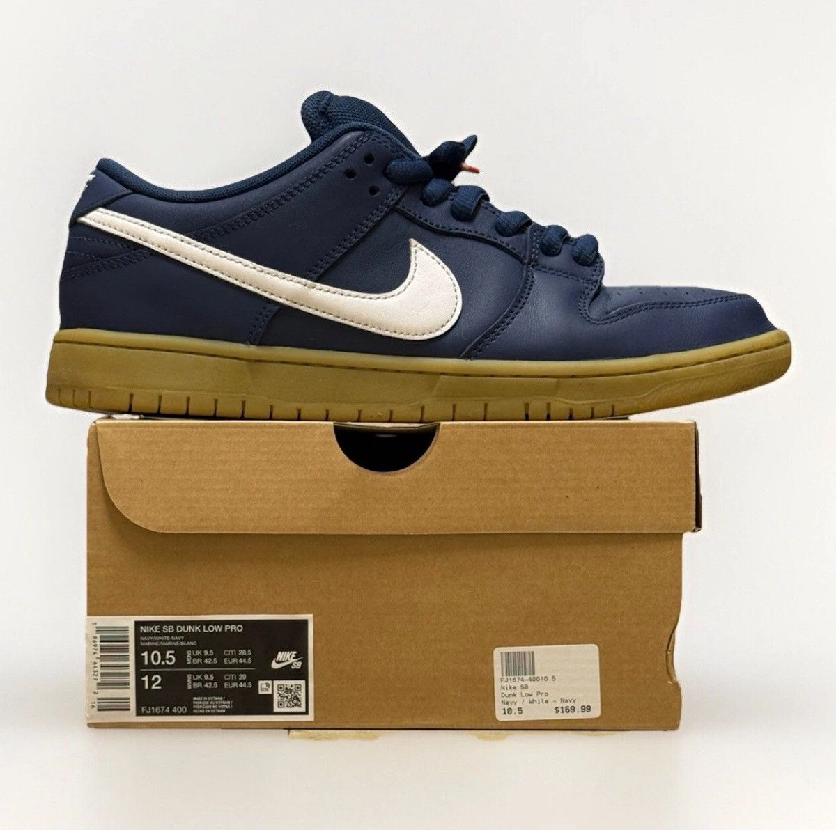 Sneakers Nike Dunk Iso Navy Nike Dunk Pro SB Low Navy Gum Size