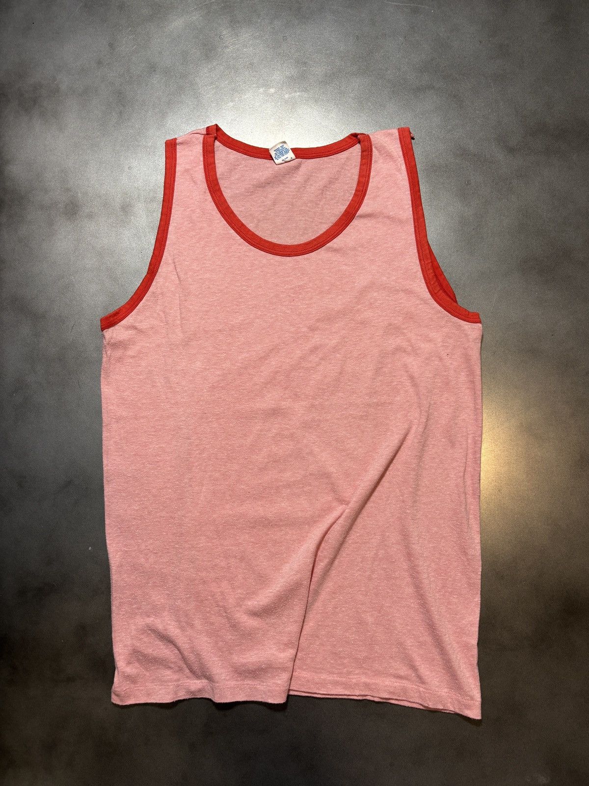 Vintage 1970s Tank Top Vintage Blank Tee Two Tone 70s Sportswear 80s Size US M / EU 48-50 / 2 - 3 Thumbnail