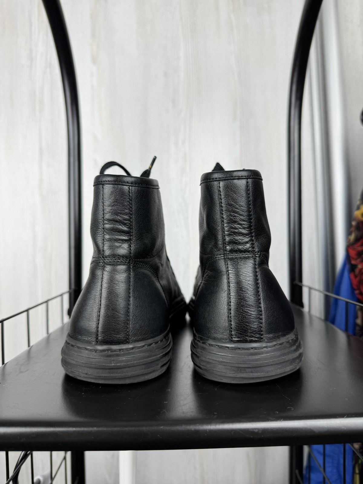 Gucci Gucci leather high black sneakers 423300 size 8 (US9) Size US 9 / EU 42 - 11 Thumbnail
