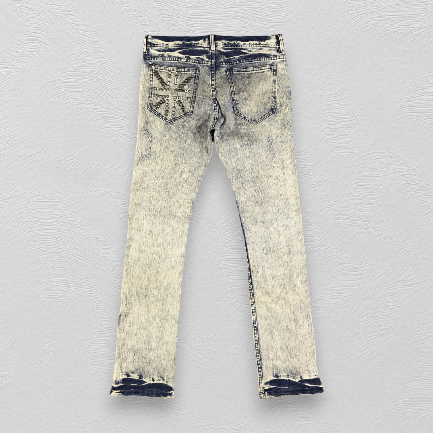 Japanese Brand Japanese Brand Faded Spiked Punk Jeans Size US 32 / EU 48 - 2 Thumbnail