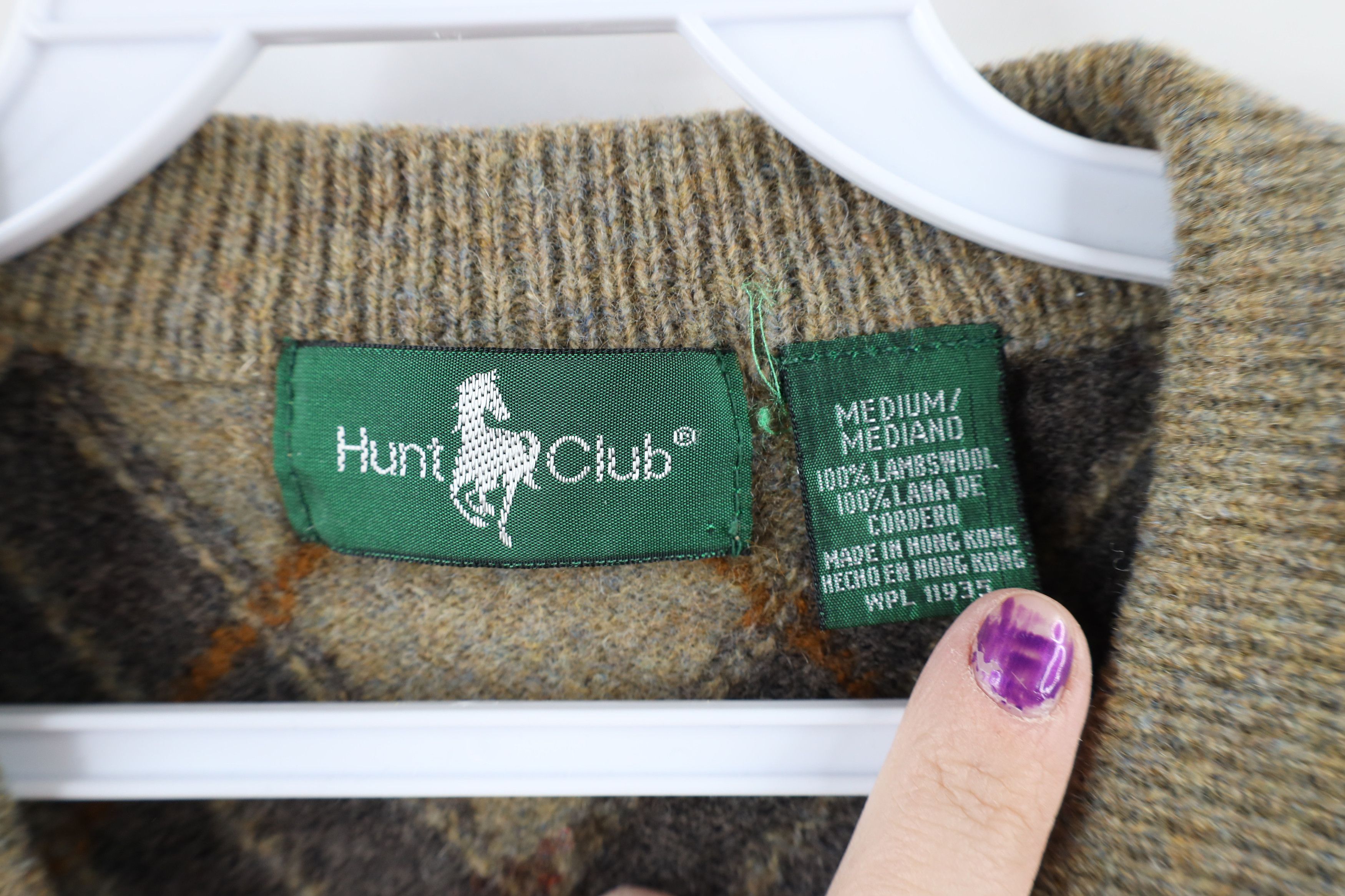 Vintage Vintage 90s Streetwear Diamond Lambswool Knit Sweater Vest Size ONE SIZE - 5 Thumbnail