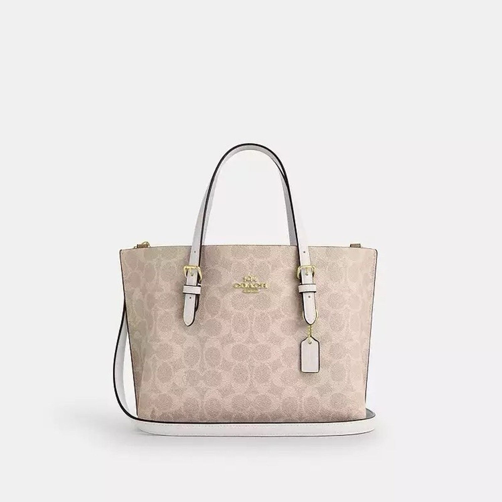 Coach NWT Coach Mollie Tote 25 in Crossbody CV965 Gold/Sand/Chalk Size ONE SIZE - 8 Thumbnail