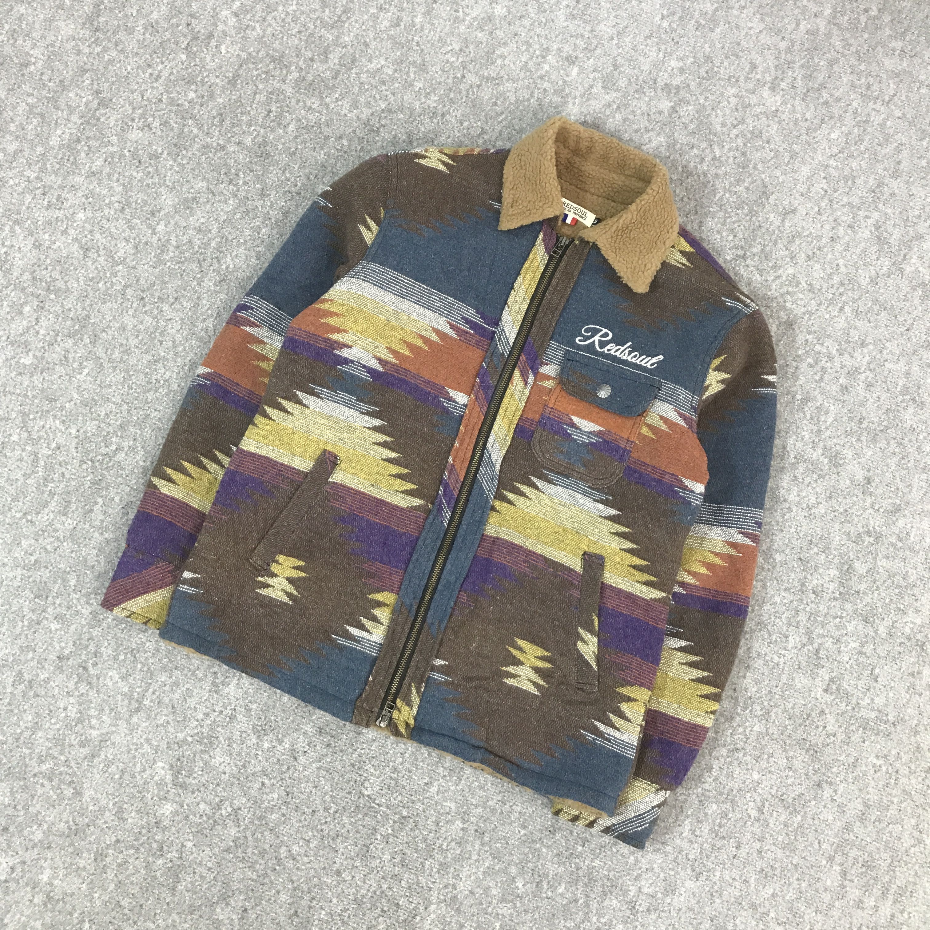 Japanese Brand REDSOUL JAPAN MULTICOLOU BAVAJO JACKET Size US M / EU 48-50 / 2 - 5 Thumbnail