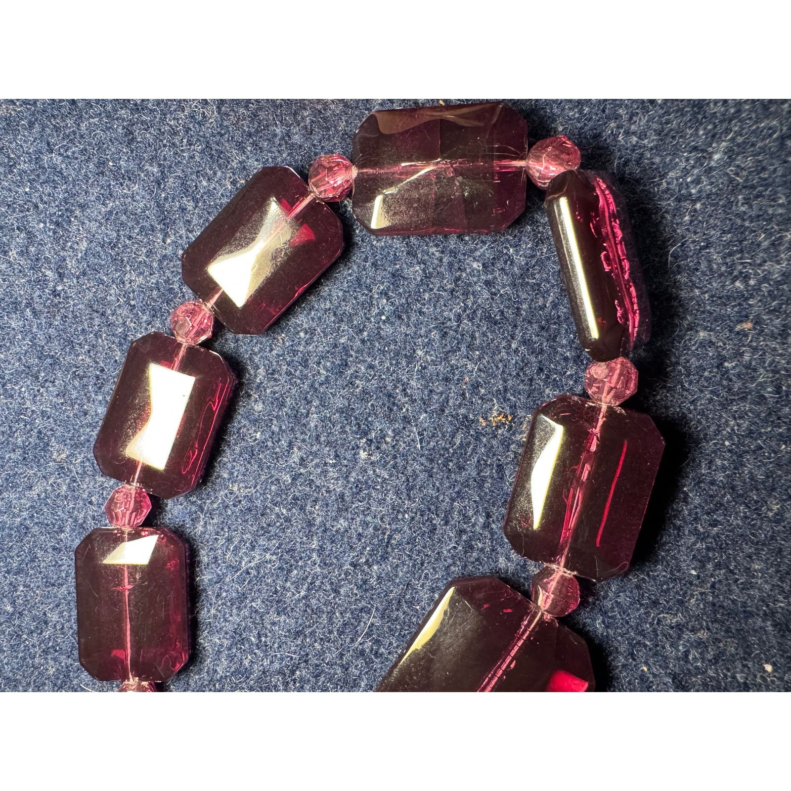 Kenneth Jay Lane Kenneth J Lane Purple Faceted Lucite Statement Necklace 30in Size ONE SIZE - 6 Thumbnail