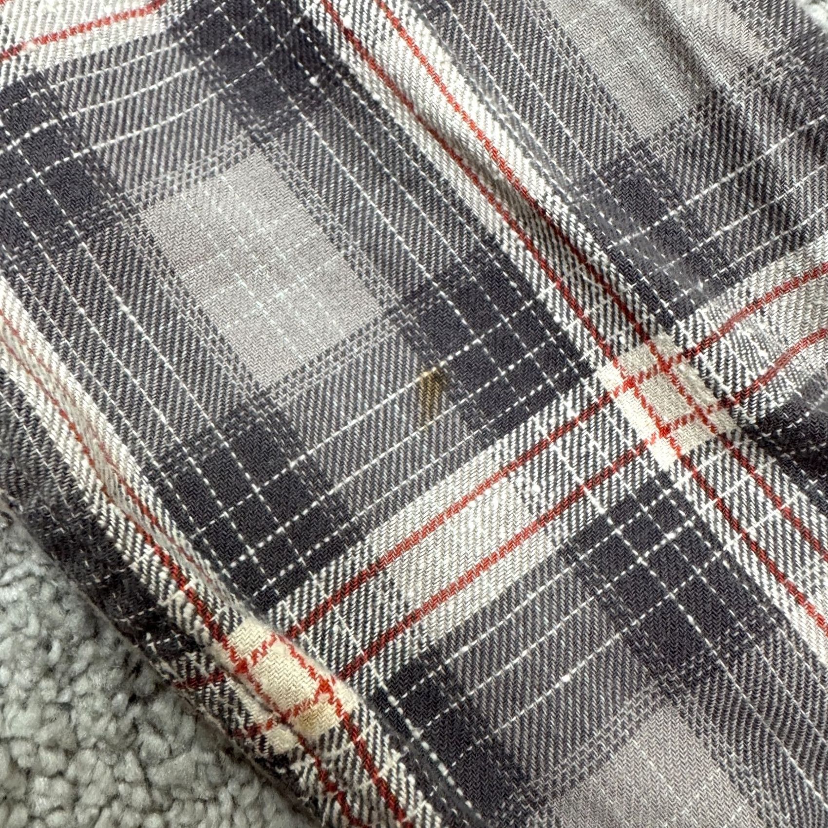 Lucky Brand Lucky Brand Flannel Button Down shirt Mens L Gray Brown Plaid Cotton Casual Shirt Size US L / EU 52-54 / 3 - 6 Thumbnail