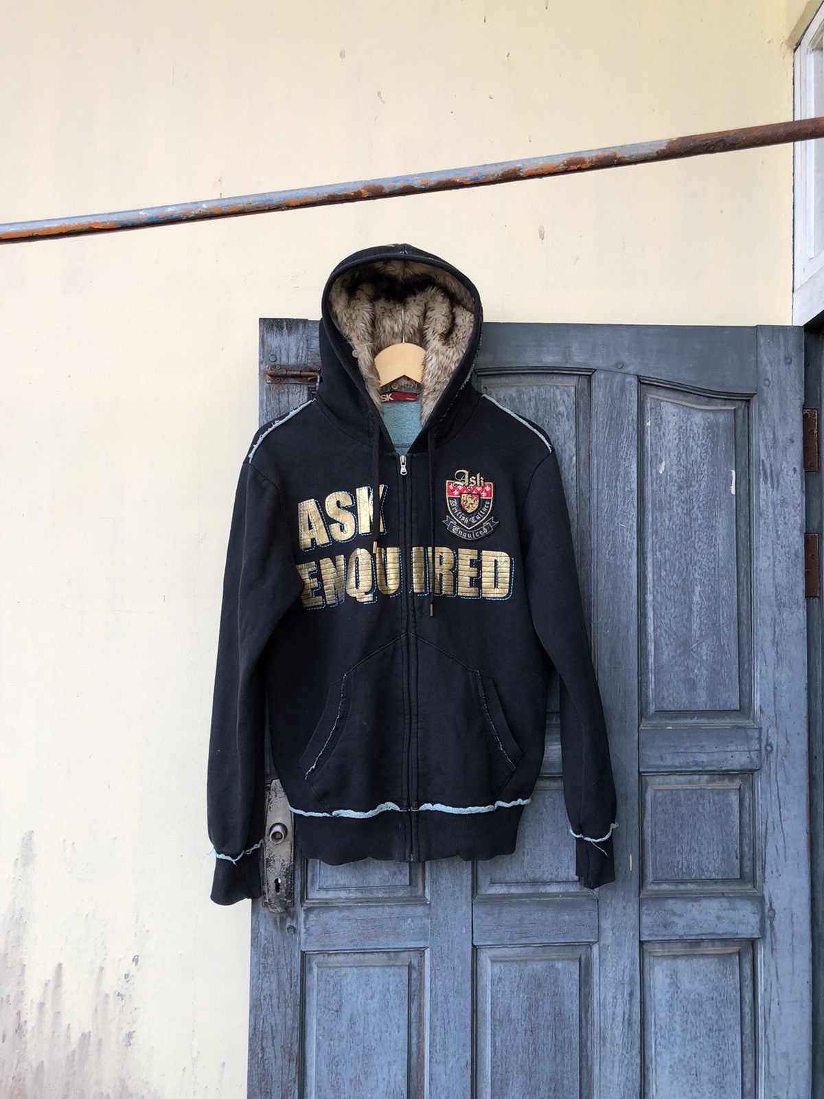 Japanese Brand Ask Enquired British Culture Removeable Fur Hoodie Style Size US L / EU 52-54 / 3 - 3 Thumbnail