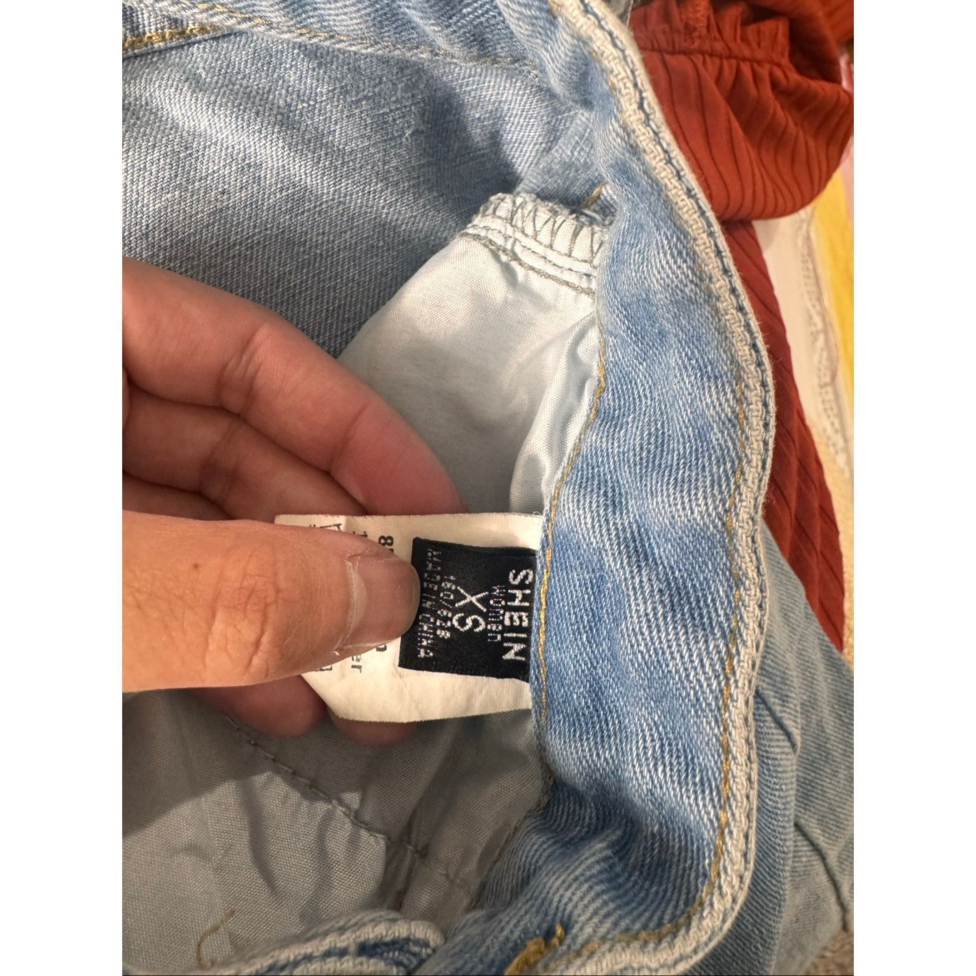 Shein Shein XS High Rise Blue Skinny Jeans Distressed Knee Stretch Size 25" / US 0 / IT 36 - 3 Thumbnail
