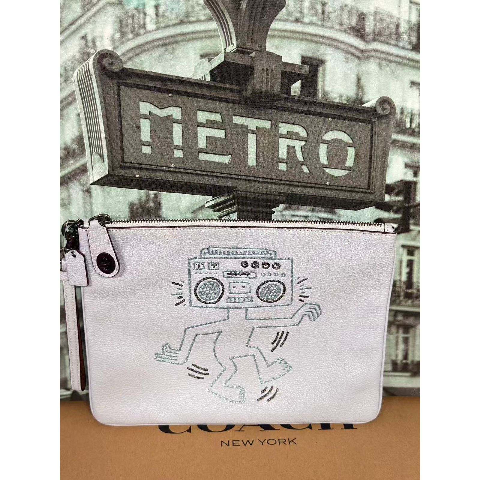 Coach 28678 Coach X Keith Haring Turnlock Wristlet 30