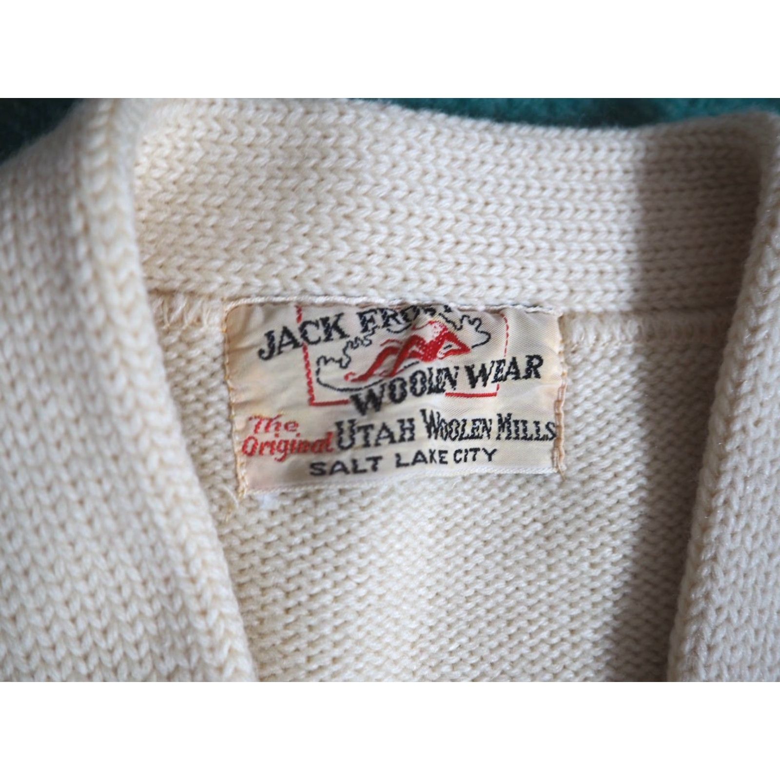 Vintage VTG Jack Frost Ivory Cream Wool Varsity Cardigan Sweater Mens S 1950s 60s Look Letterman Wool 100% Cardigan, Casual, Original, USA Size US S / EU 44-46 / 1 - 3 Thumbnail