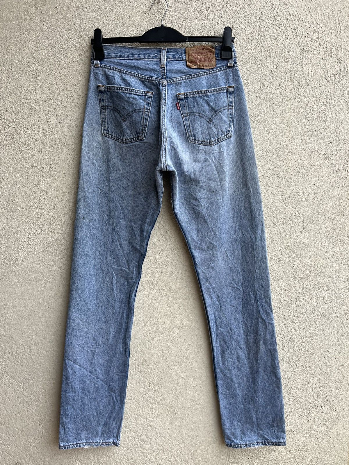 Levi's Vintage 1997 Levi’s 501 Usa Distressed Fade Blue Denim Jeans Size US 29 - 23 Thumbnail