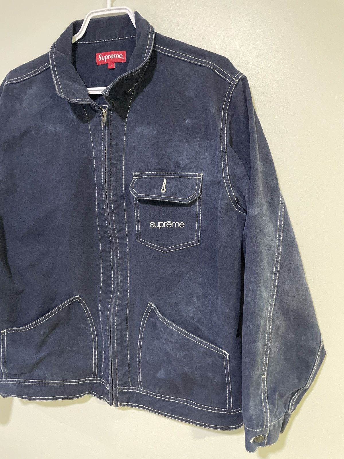 Supreme Supreme contrast stitch work jacket L | Grailed