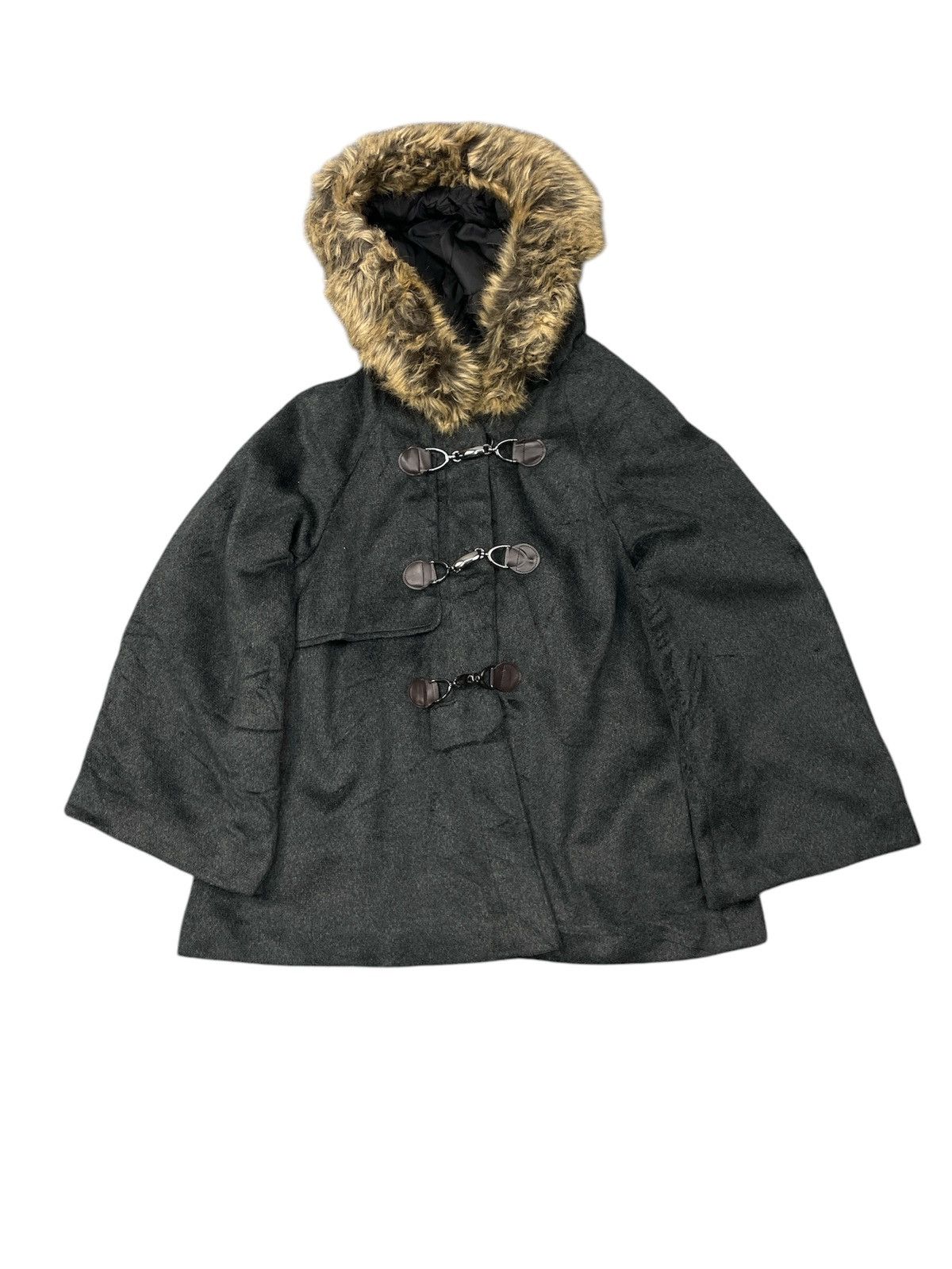 If Six Was Nine Vintage Aller Bien FauxFur Hoodie Duffle Jacket Extreme Cold Size S / US 4 / IT 40 - 1 Thumbnail