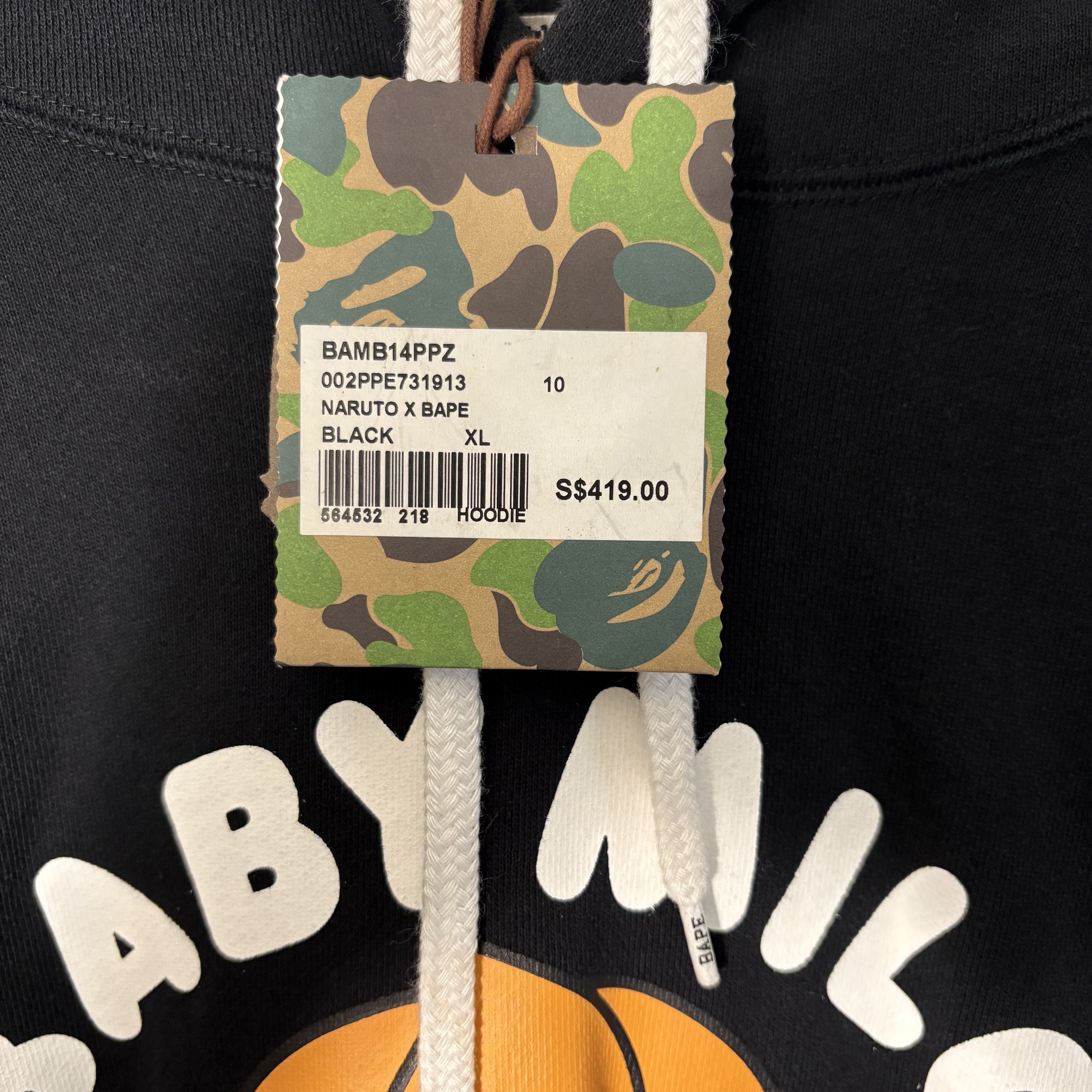 Bape Bape x Naruto Baby Milo Pullover Hoodie Size US XL / EU 56 / 4 - 4 Thumbnail