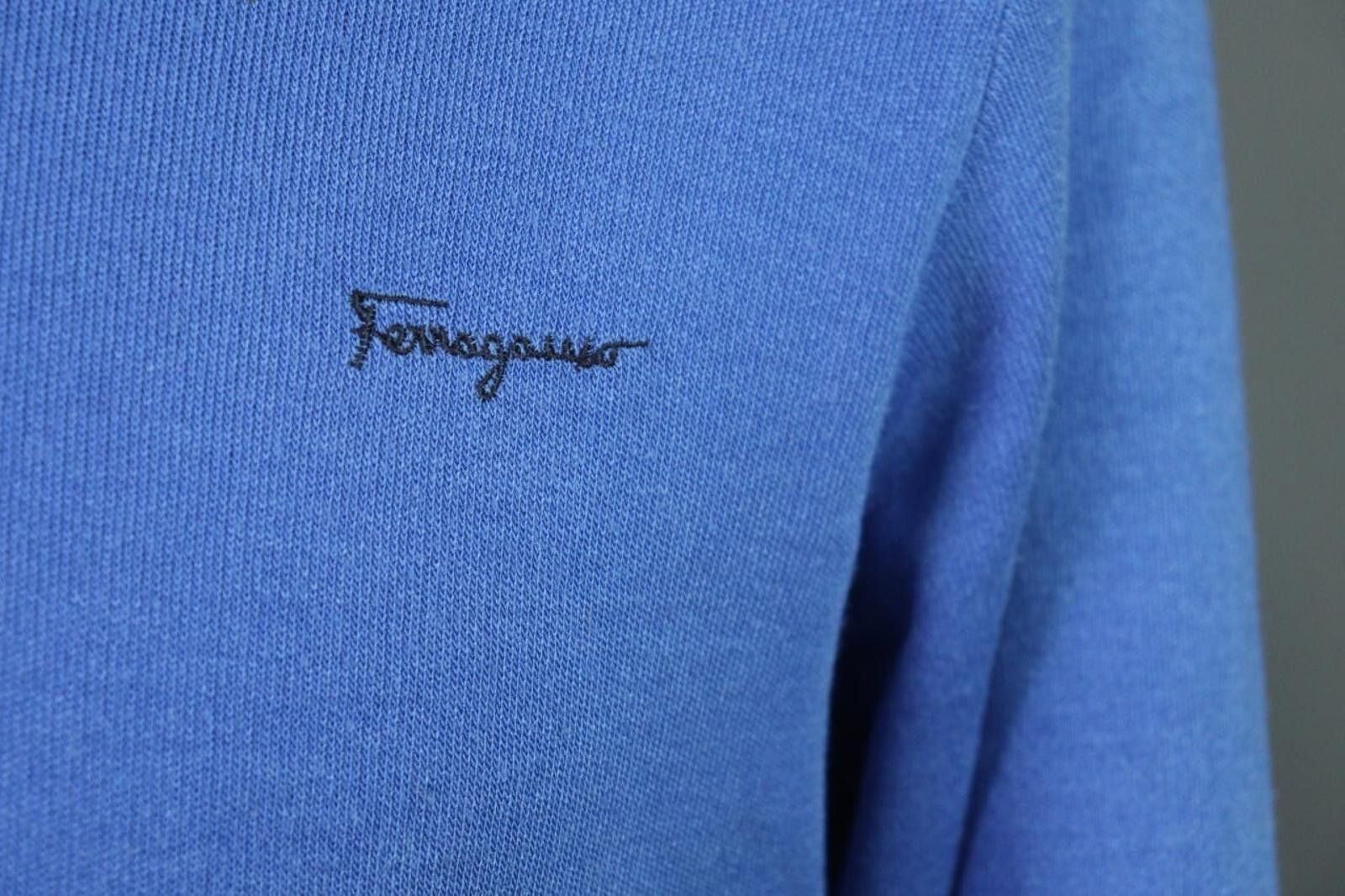 Salvatore Ferragamo Salvatore Ferragamo Blue Tight Knit Pullover Sweater Size M Size M / US 6-8 / IT 42-44 - 5 Thumbnail