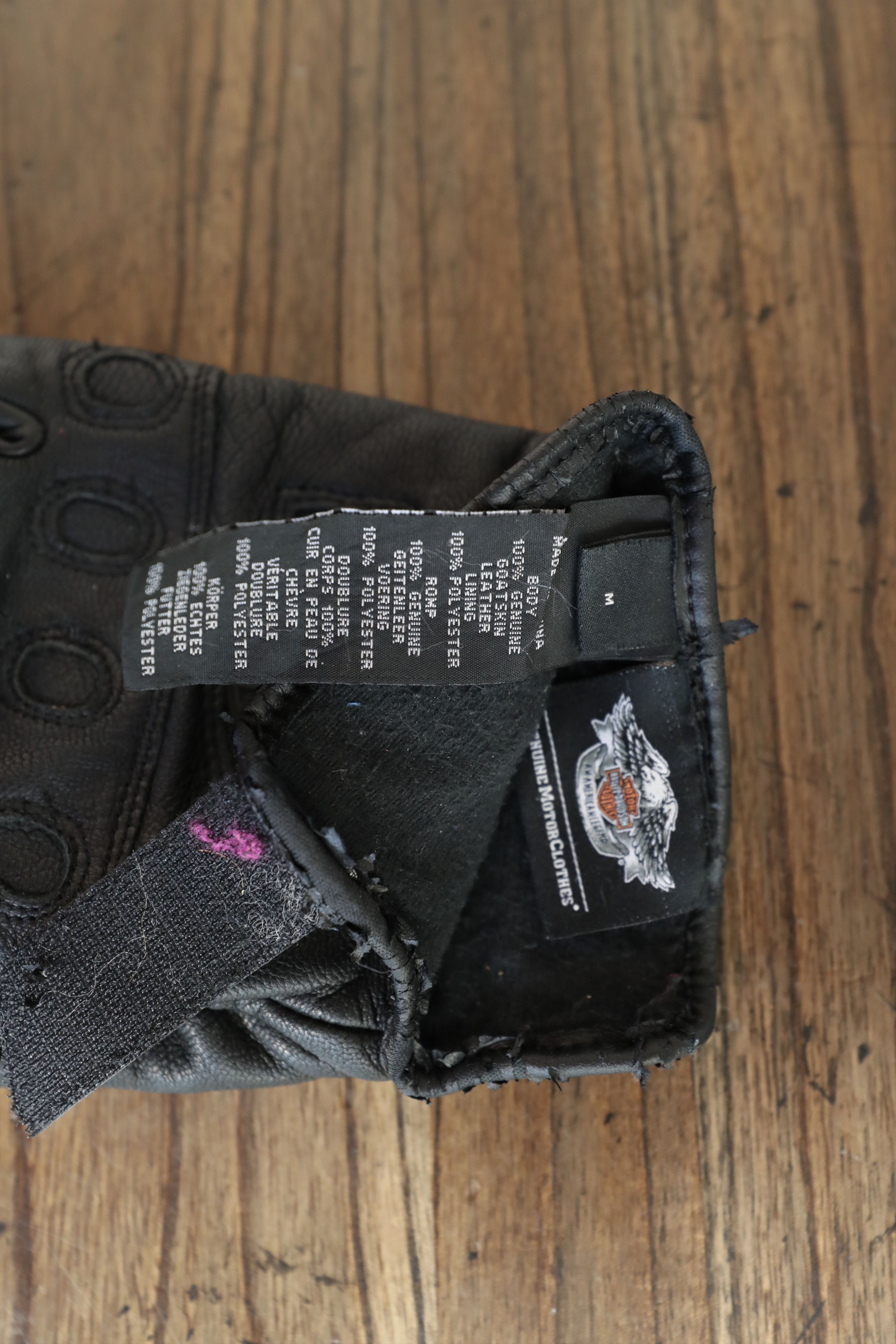 Harley Davidson Harley Davidson Goatskin Leather Motorcycle Gloves 2013 (M) Size ONE SIZE - 6 Thumbnail