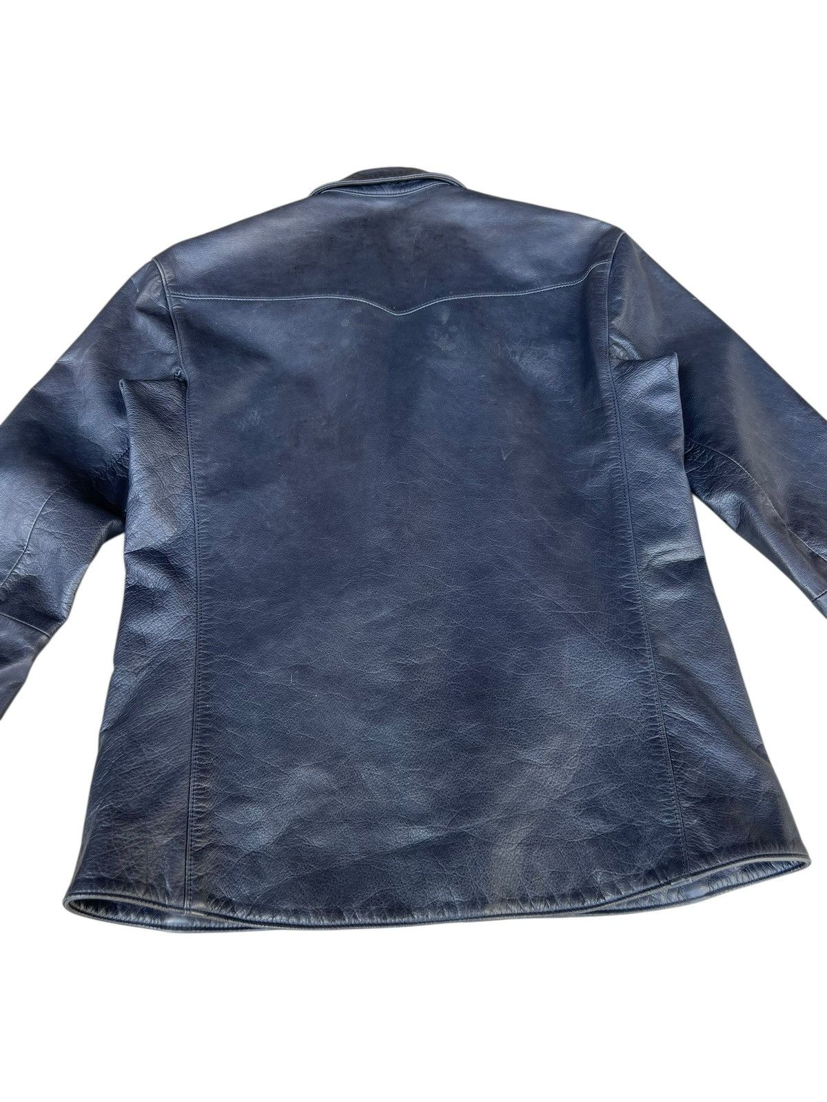 Lad Musician Lad Musician Patina Stains Dark Blue Leather Jacket Size US S / EU 44-46 / 1 - 20 Thumbnail