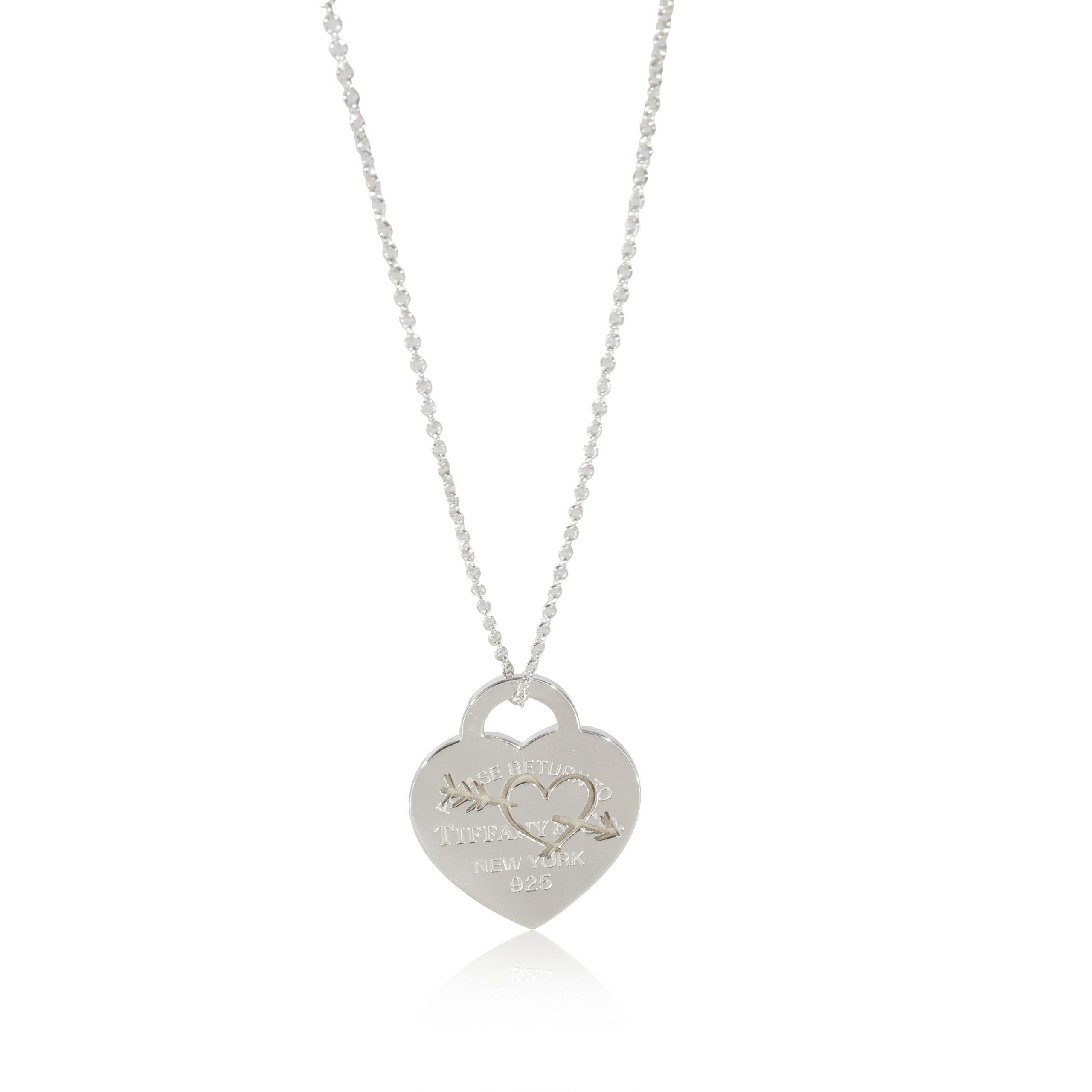 image of Tiffany Co Tiffany & Co. Return To Tiffany Heart & Arrow Pendant In Sterling Silver, Women's