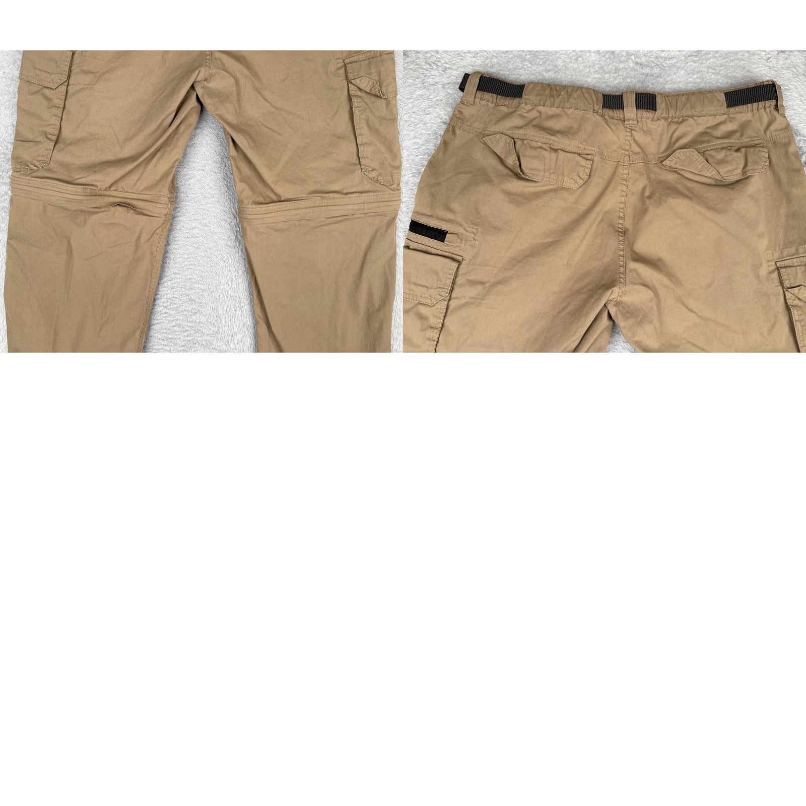 Vintage BC Clothing Pants Mens XXL x 30 Khaki Convertible Cargo Zip Off Hiking Outdoor Size US 39 - 10 Thumbnail