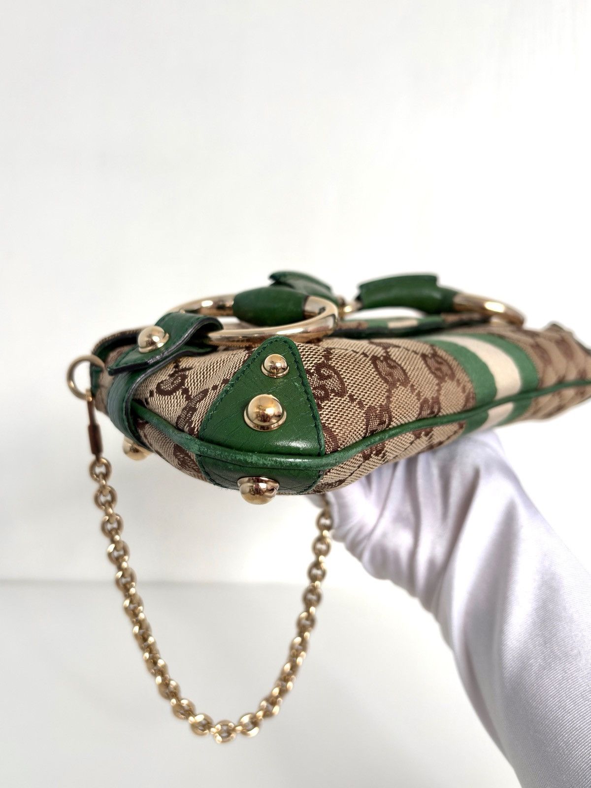 Gucci Gucci Horsebit Green Chain Clutch Size ONE SIZE - 4 Thumbnail