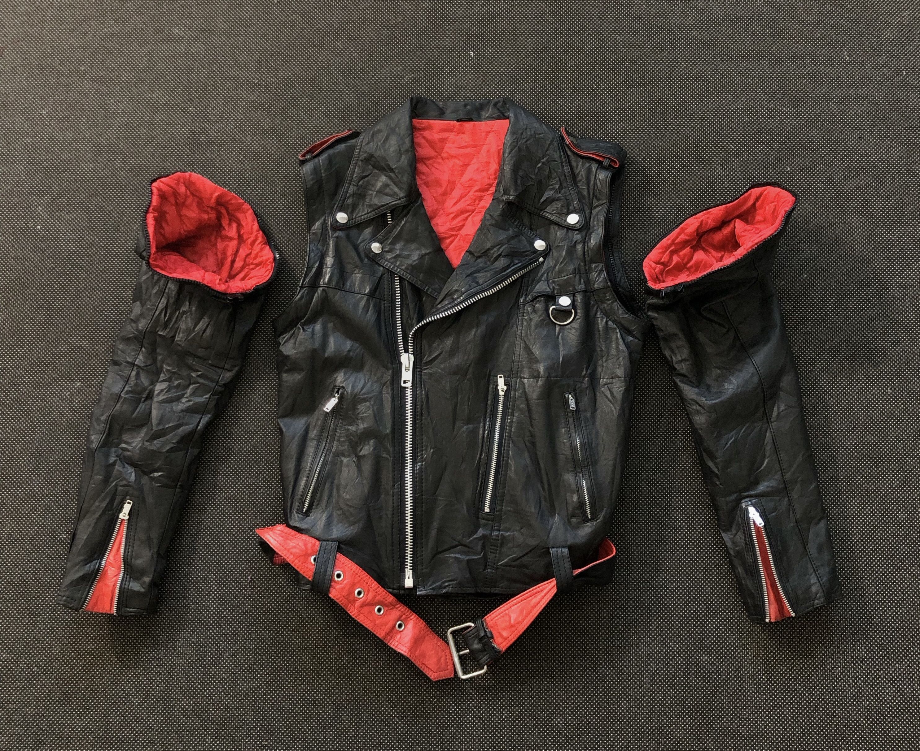 Japanese Brand SICK🔥80’S JAPAN COWHIDE DOUBLE COLLAR BONDAGE JACKET Size US S / EU 44-46 / 1 - 1 Thumbnail