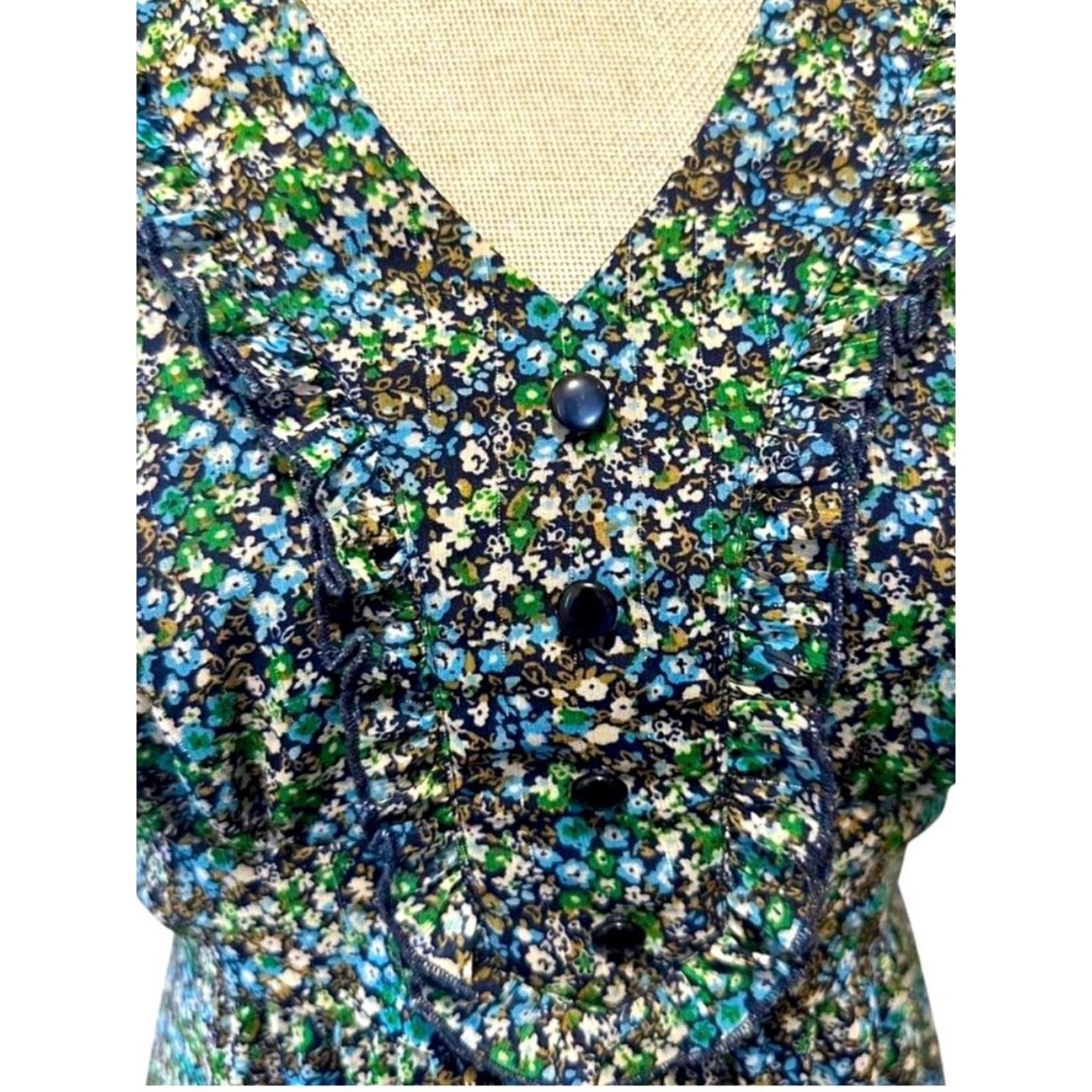 Route 66 Vintage 90s ditzy floral dress women small 7/8 grunge chic Size S / US 4 / IT 40 - 10 Thumbnail