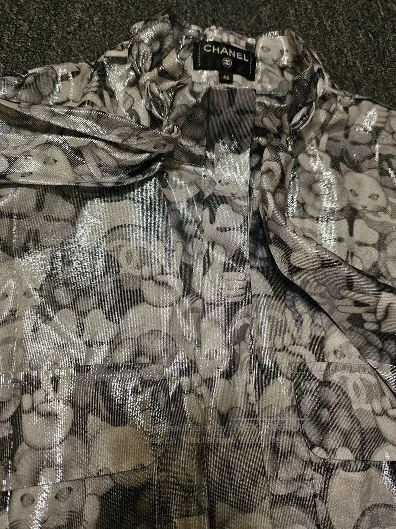 Chanel Chanel Cat Logo Silk Sleeveless Top. Size US M / EU 48-50 / 2 - 2 Thumbnail