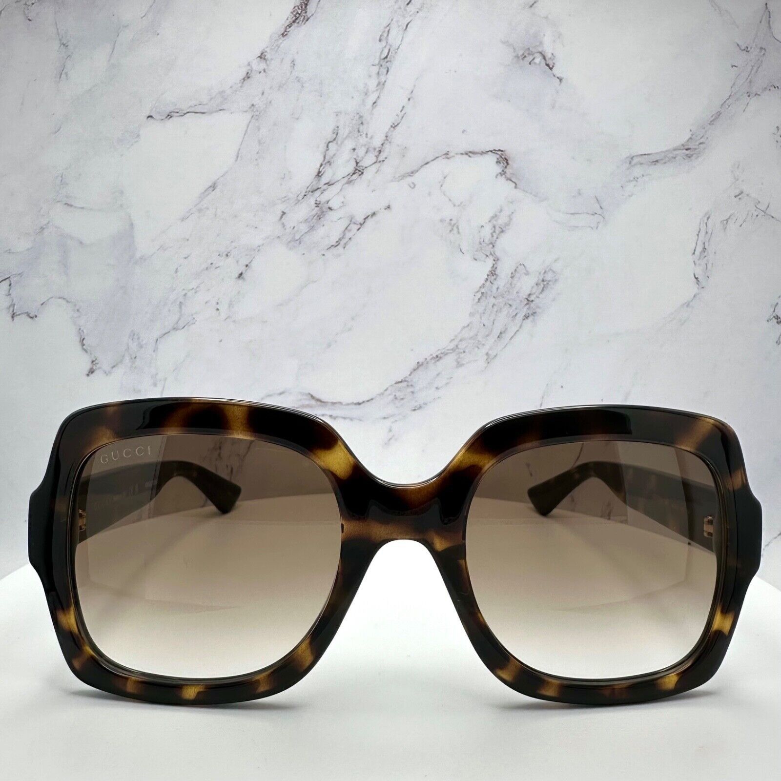Gucci Gucci Sunglasses Brown Black Tortoise Gold GG Oversized Size ONE SIZE - 2 Thumbnail