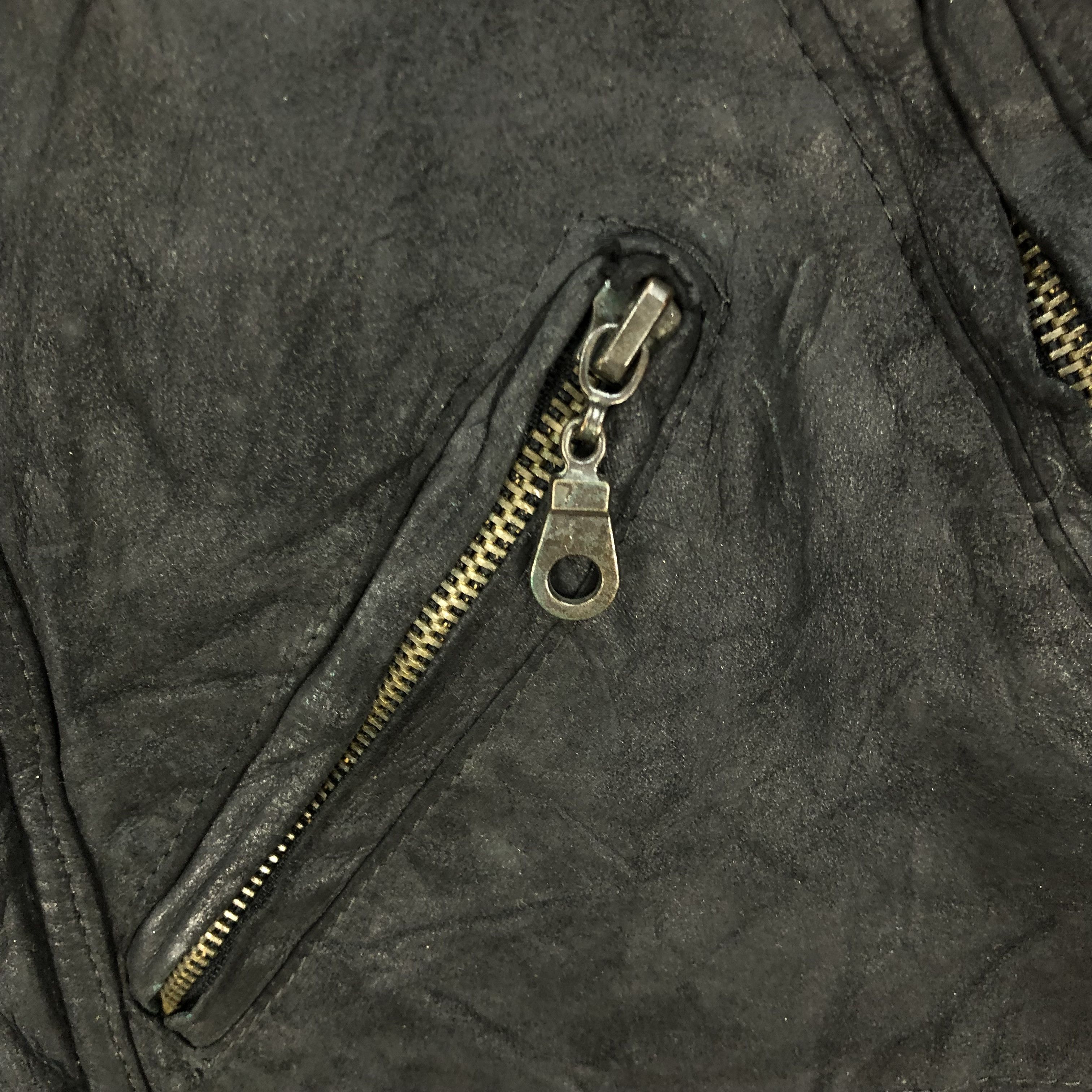 Gianni Valentino × Vintage Vintage 80s Gianni Leather Jacket Zipper Rider Jackets Size US M / EU 48-50 / 2 - 4 Thumbnail