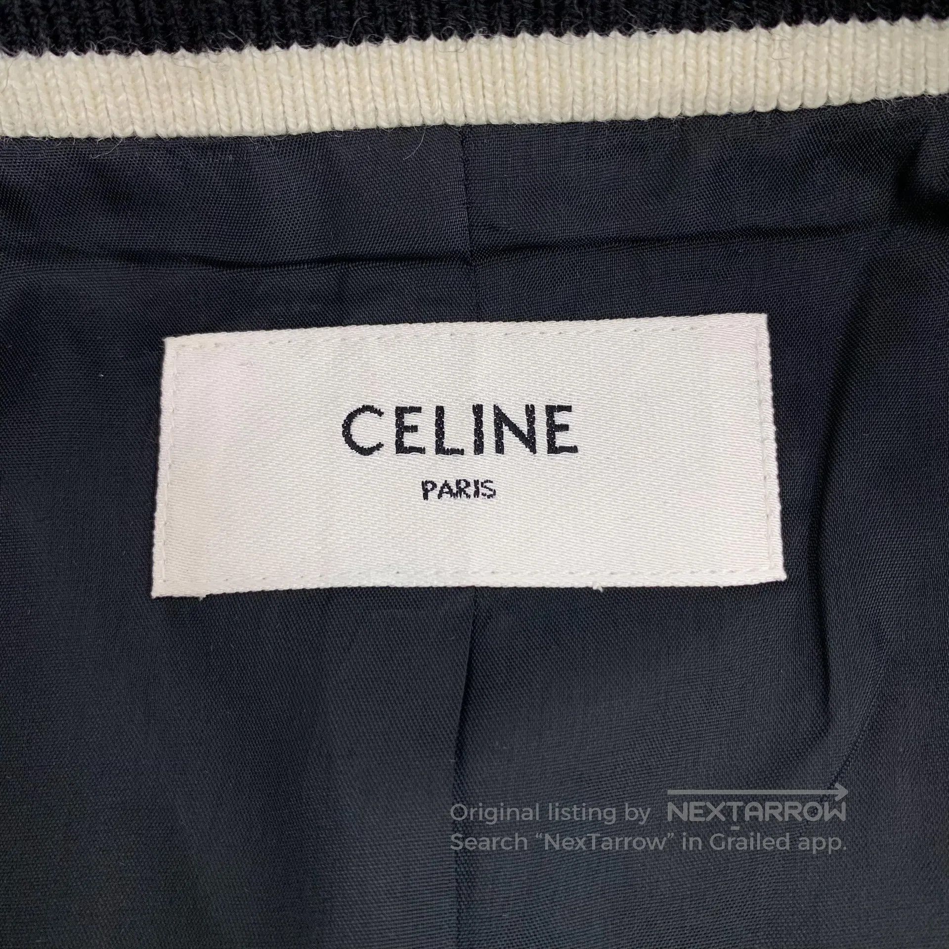 Celine Celine Black palm tree stud design satin stand collar zipp Size US M / EU 48-50 / 2 - 5 Thumbnail