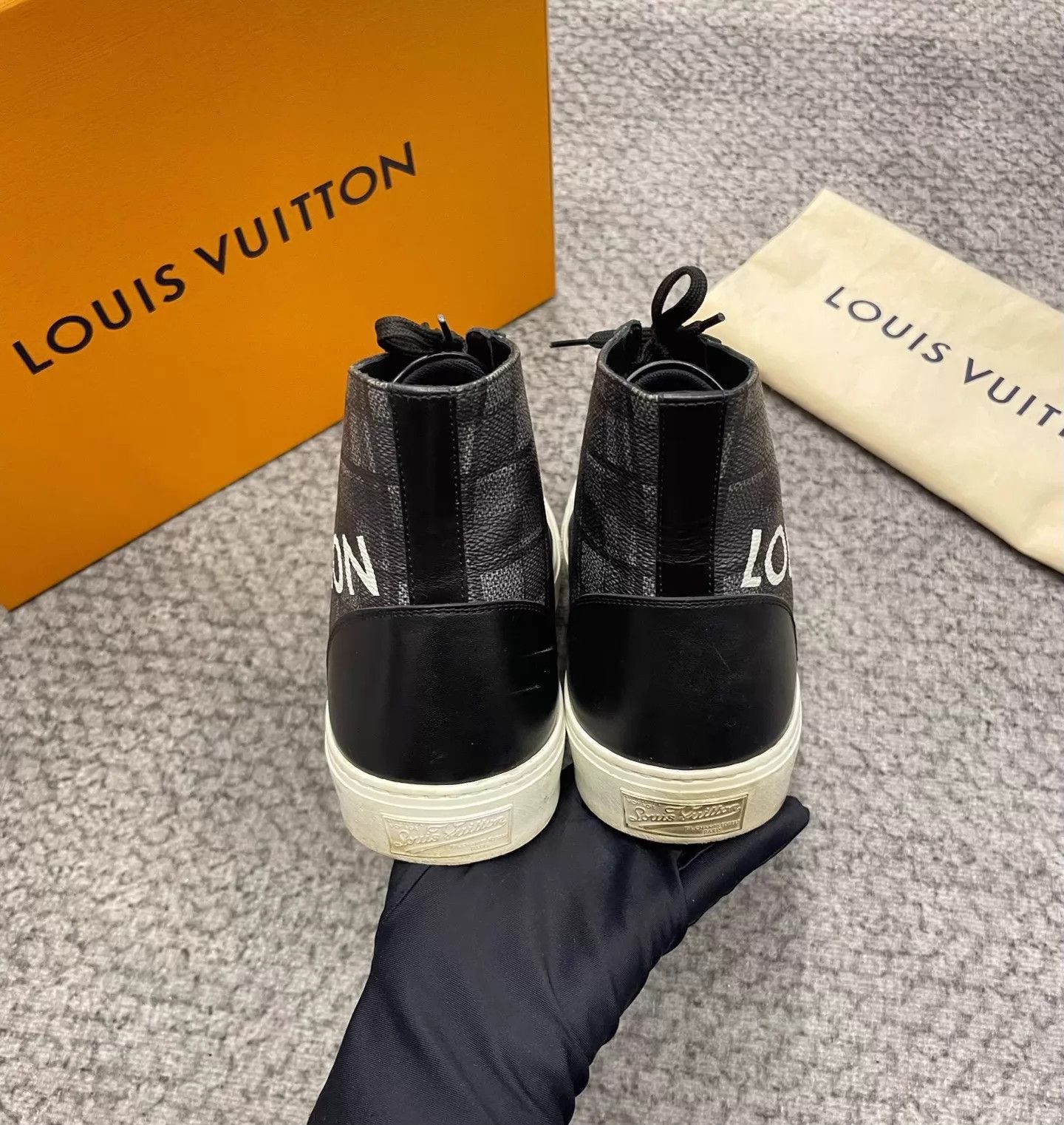 Louis Vuitton LV Calfskin High-Top Sneakers US8 Size US 8 / EU 41 - 6 Thumbnail