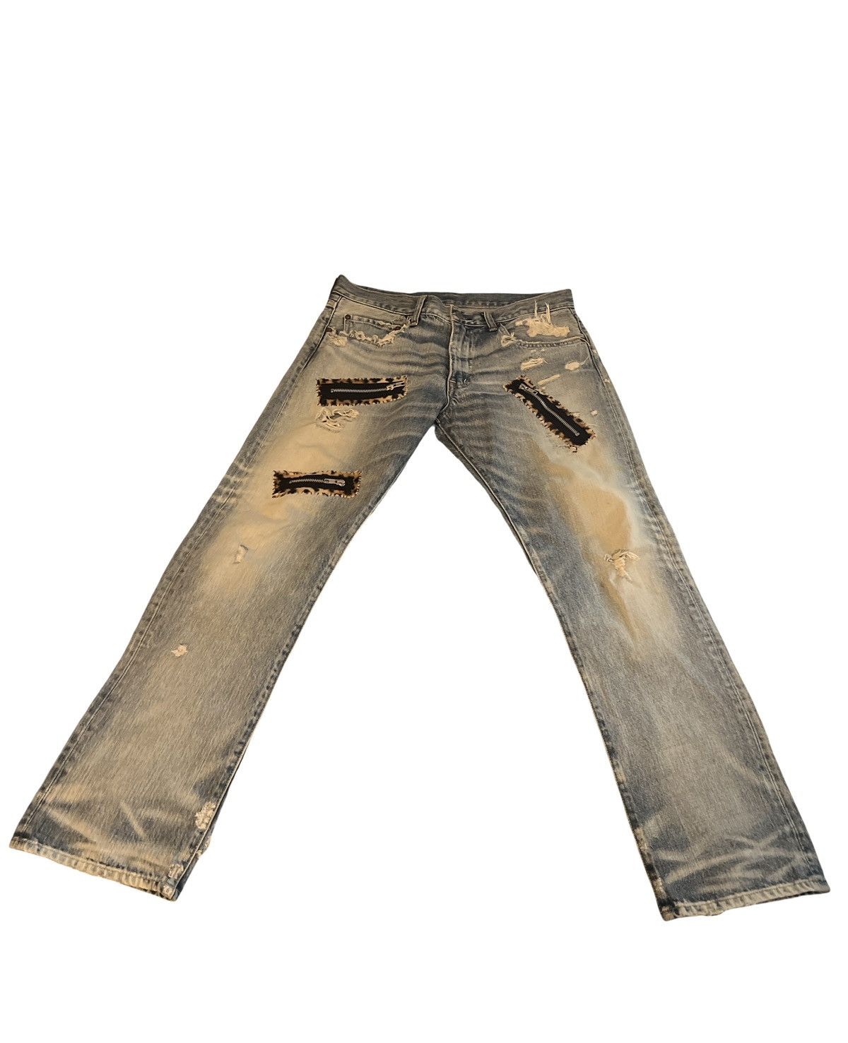 Other Vintage Rna Inc. Patchwork Jeans RARE Size US 32 / EU 48 - 2 Thumbnail
