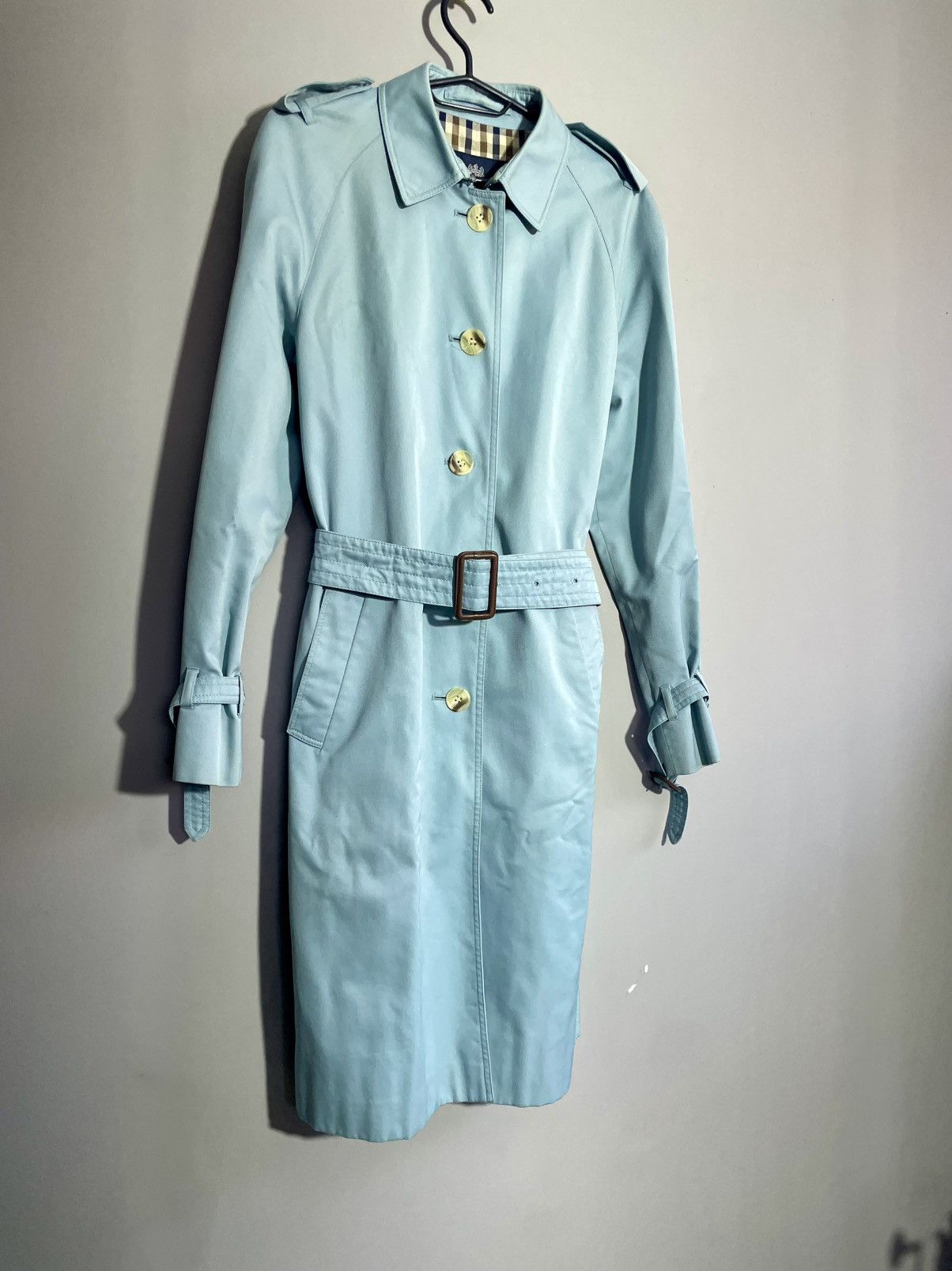 Aquascutum × Vintage Luxury Aquascutum Blue Trench Coat size 8R Size S / US 4 / IT 40 - 3 Thumbnail