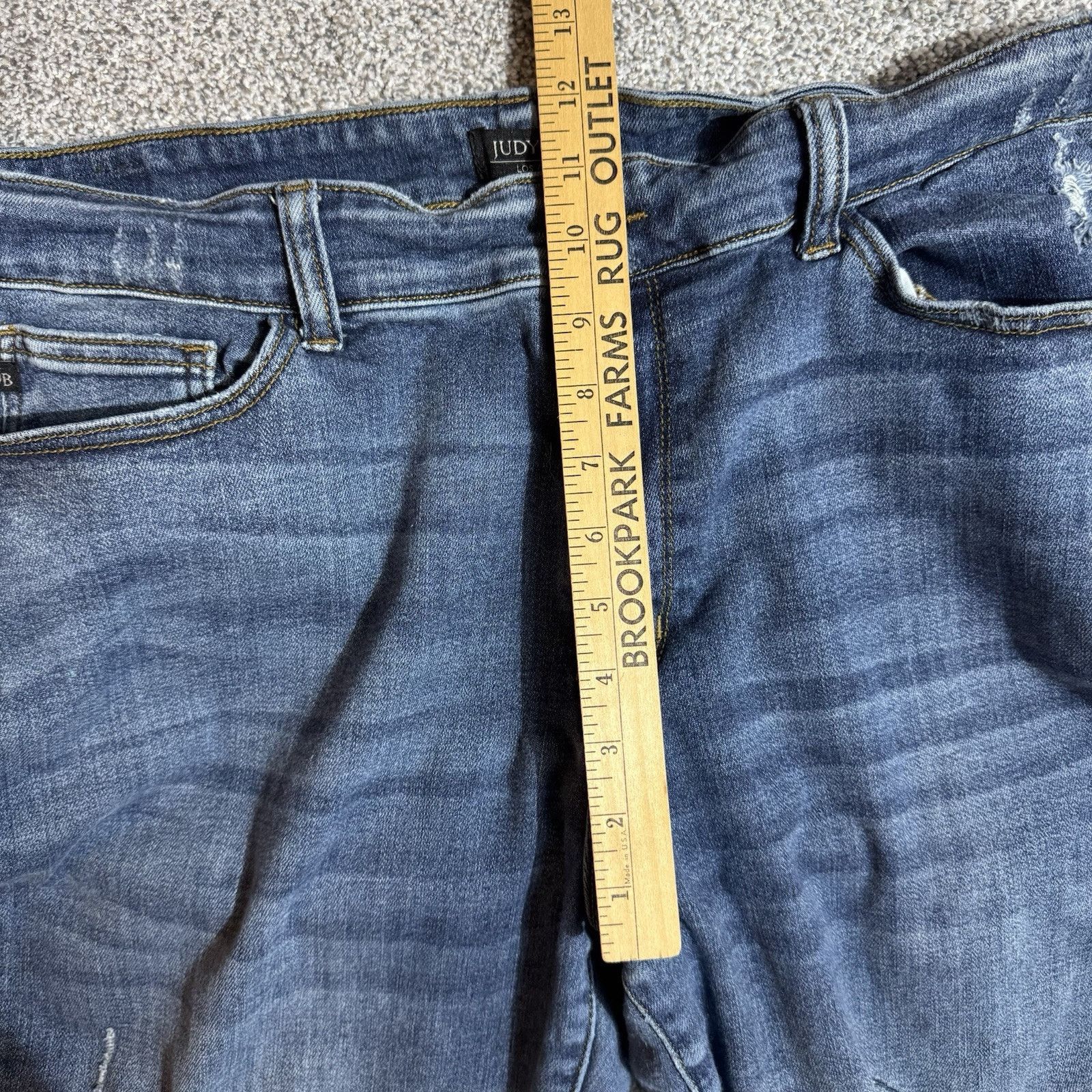 Judy Blue Judy Blue Jeans Womens Plus 22W Distressed Skinny Streetwear Size 39" - 5 Thumbnail