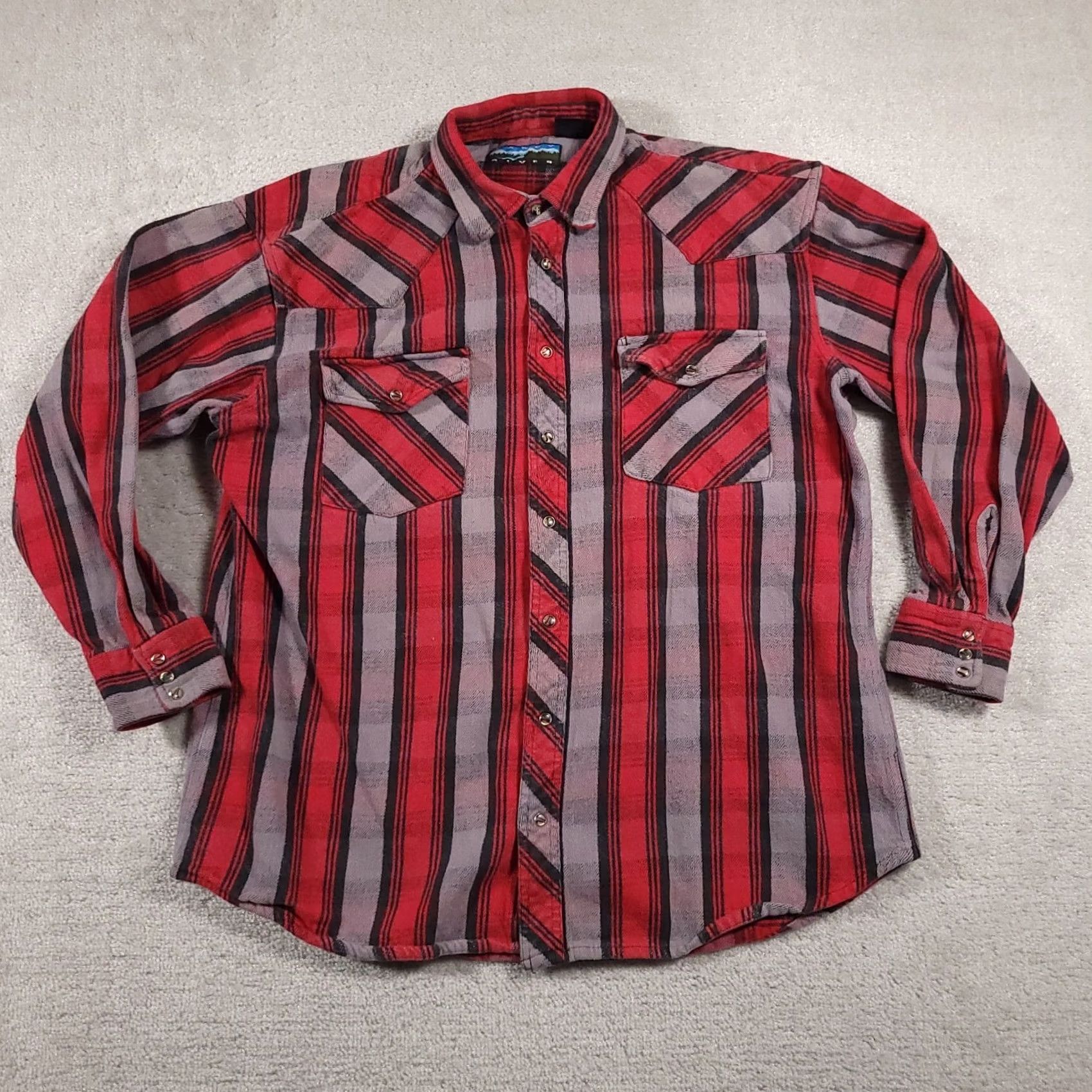 CO Sandy River Jeans Co Heavy Button Up Flannel Shacket Shirt Mens 2XLT Workwear Shirt Size US XXL / EU 58 / 5 - 2 Thumbnail