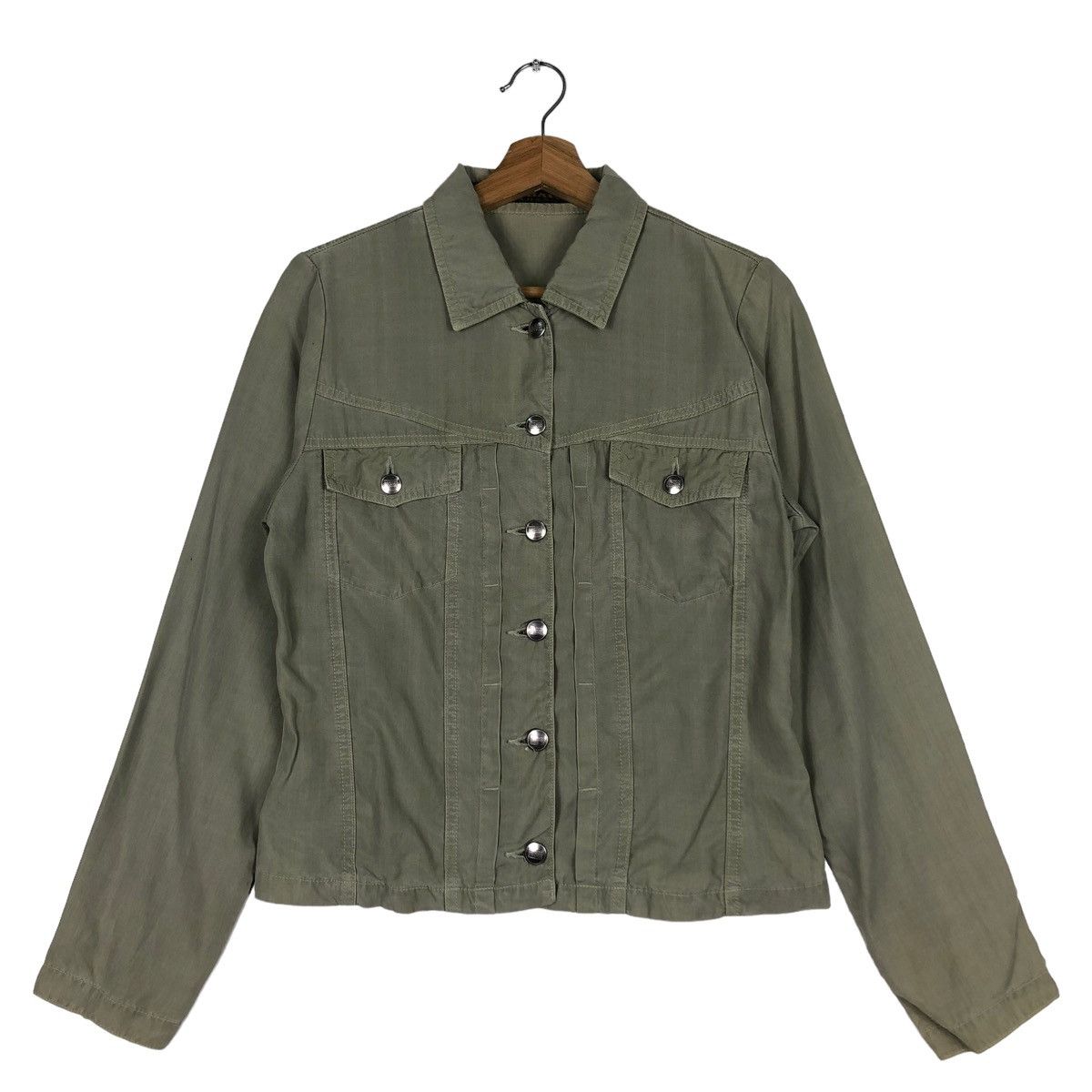 Marithe + Francois Girbaud 🔥Vtg Chore Cropped Biker Jacket Marithe Girbaud Francois Size US M / EU 48-50 / 2 - 1 Thumbnail