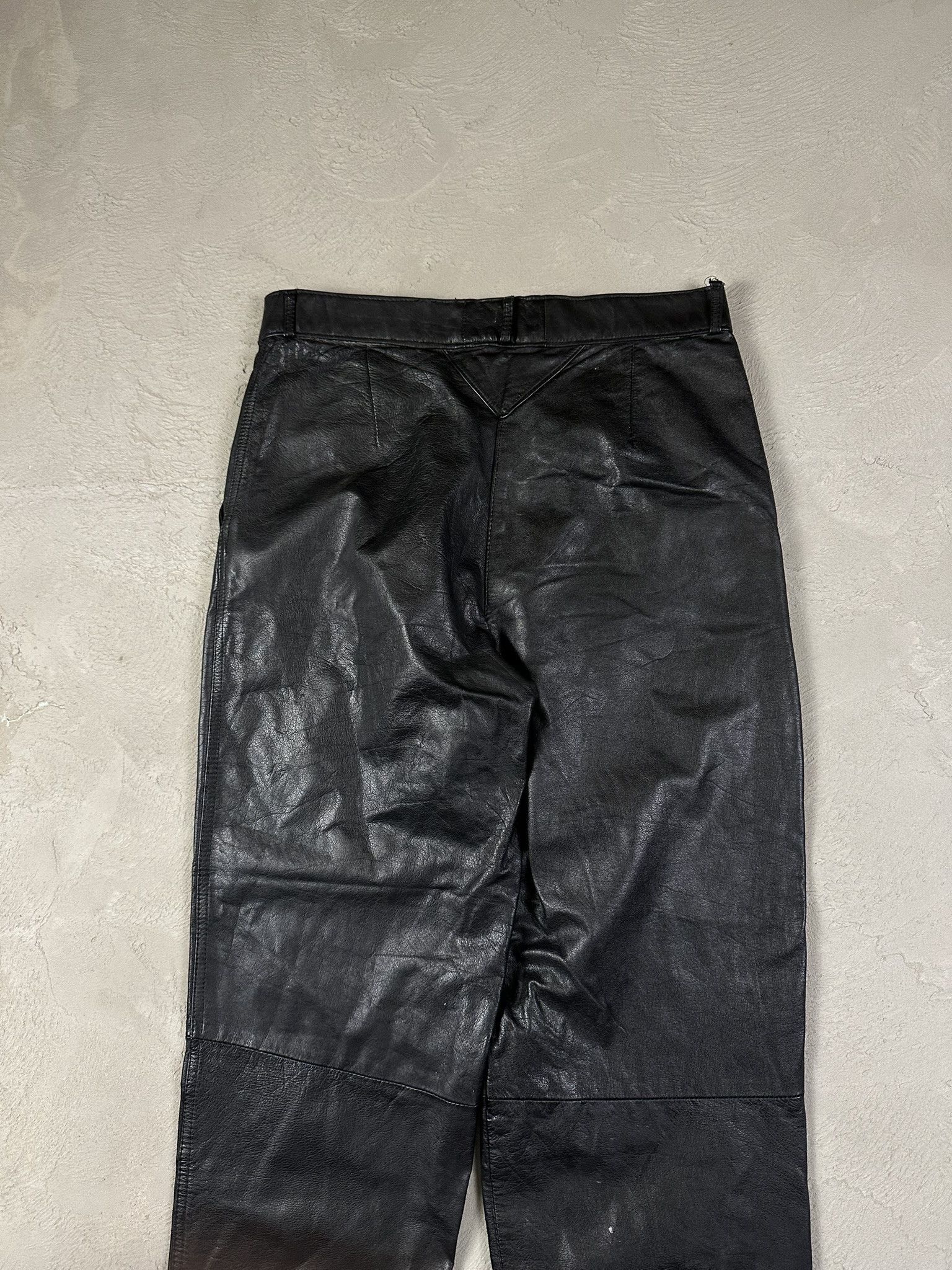 Genuine Leather 90s Vintage Leather Oversized Pants Size US 32 / EU 48 - 7 Thumbnail