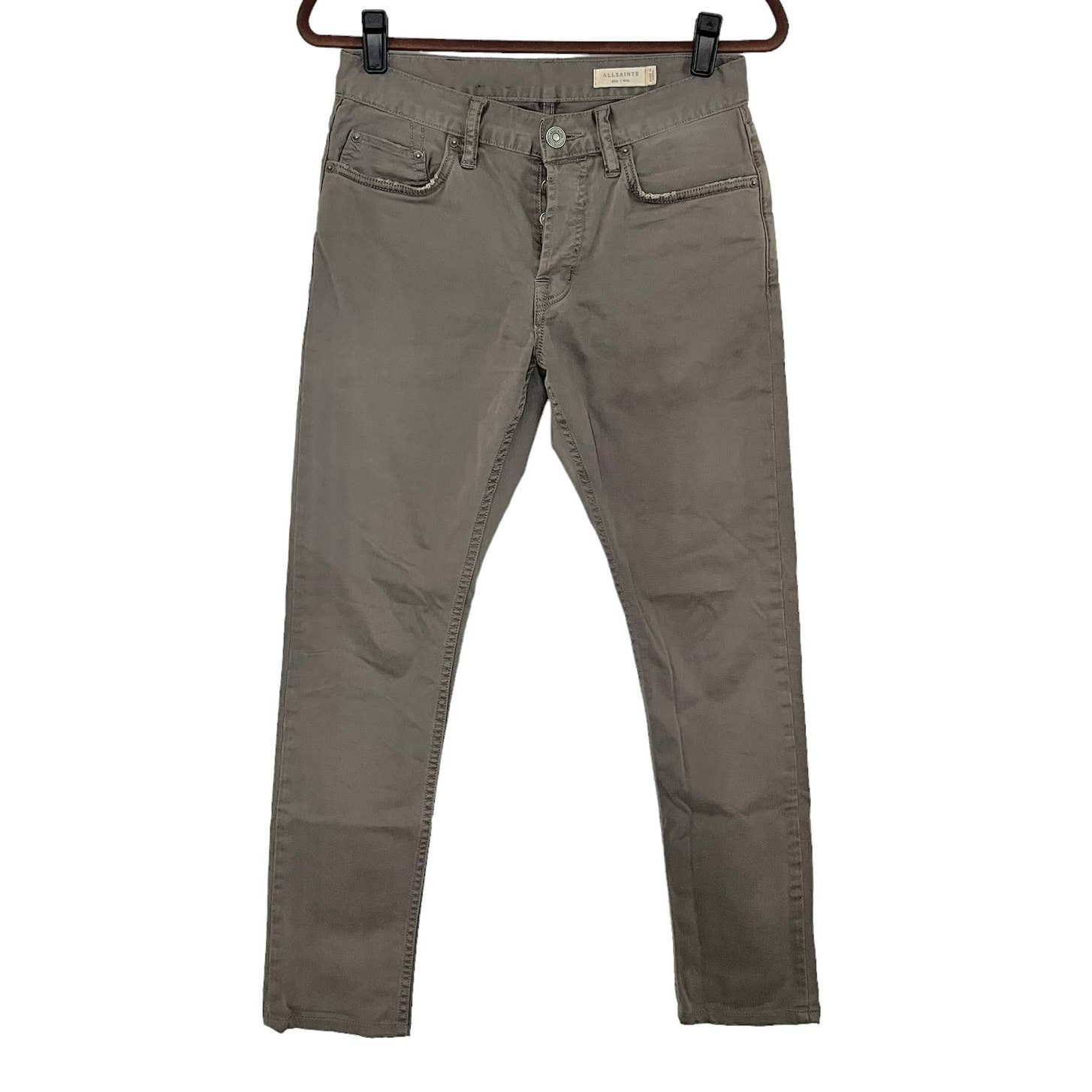 Allsaints AllSaints Size 28 Slate Gray Cotton Jeans Button Fly Size US 28 / EU 44 - 1 Preview