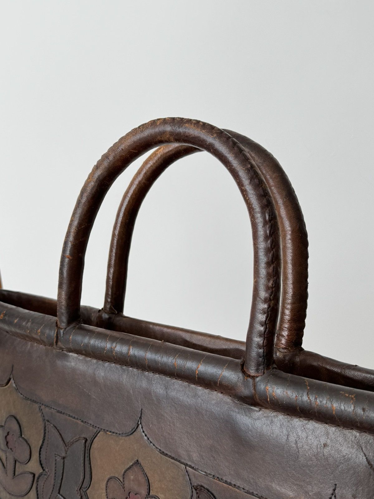Japanese Brand Early 20th Century German Butcher Knife Leather Tote Bag Size ONE SIZE - 4 Thumbnail