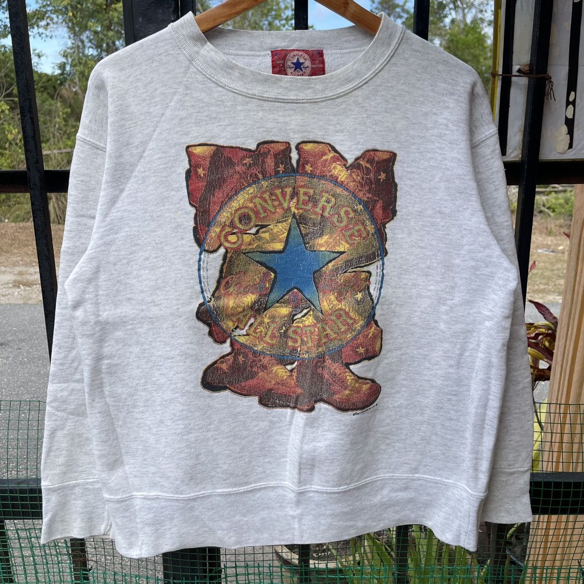 Converse 🔥Vintage 1993 Converse OG Star Big Logo Boxy Sweatshirts Size US M / EU 48-50 / 2 - 5 Thumbnail