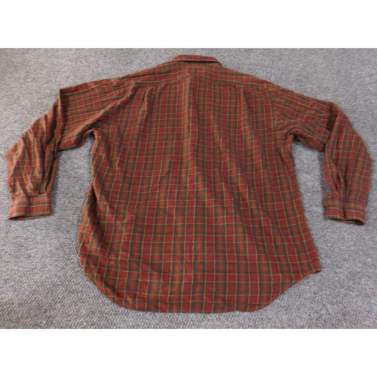 Polo Ralph Lauren Polo Ralph Lauren Shirt Mens XL Brown Red Plaid Long Sleeve Button Front Size US XL / EU 56 / 4 - 7 Thumbnail