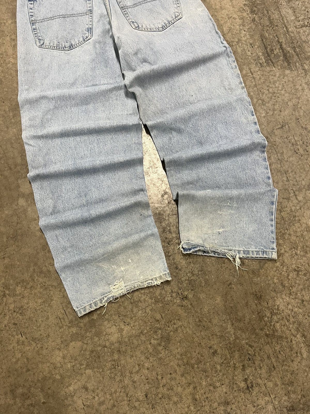 Southpole × Vintage Southpole y2k baggy fit wide leg denim light wash thrashed Size US 34 / EU 50 - 3 Thumbnail