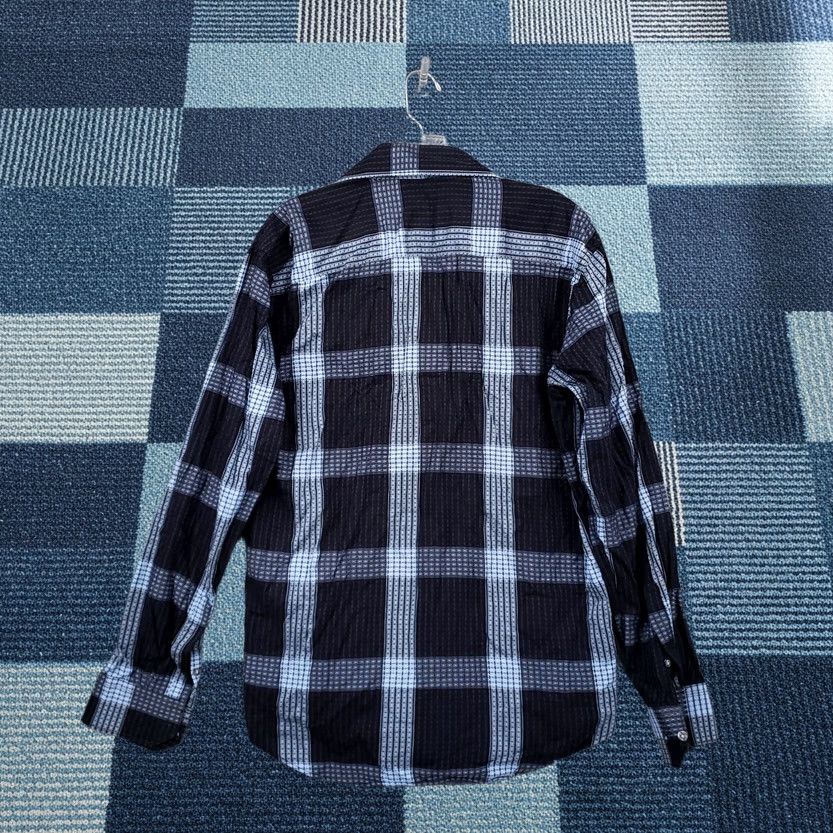 BUGATCHI Bugatchi Uomo Button-Up Shirt Mens M Medium Black Blue Plaid Long Sleeve Casual Shirt Mens Size US M / EU 48-50 / 2 - 1 Thumbnail