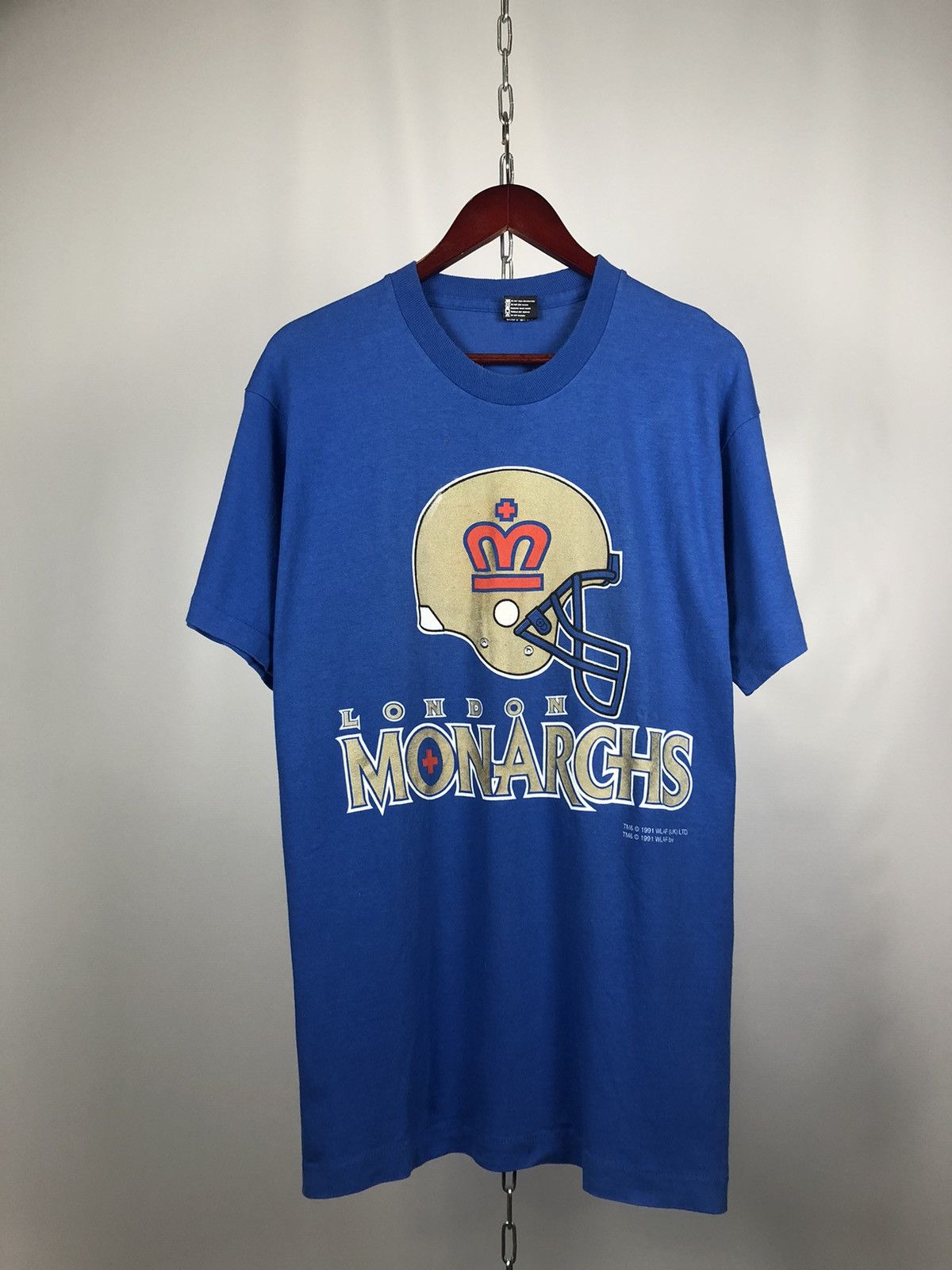 Vintage London monarchs 1991 T-shirts vintage WLAF Size US XL / EU 56 / 4 - 1 Thumbnail
