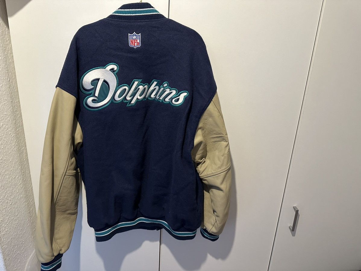 Nike Nike Lederjacke Miami Dolphins Size XL Leather Jacket Size US XL / EU 56 / 4 - 15 Thumbnail